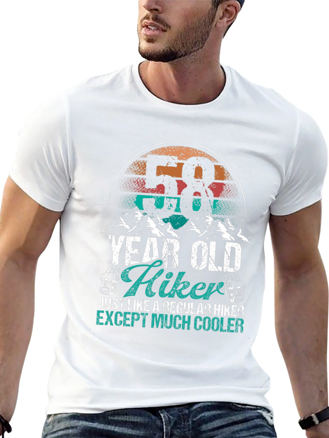 58 Year Old Hiker Cool Graphic Tee