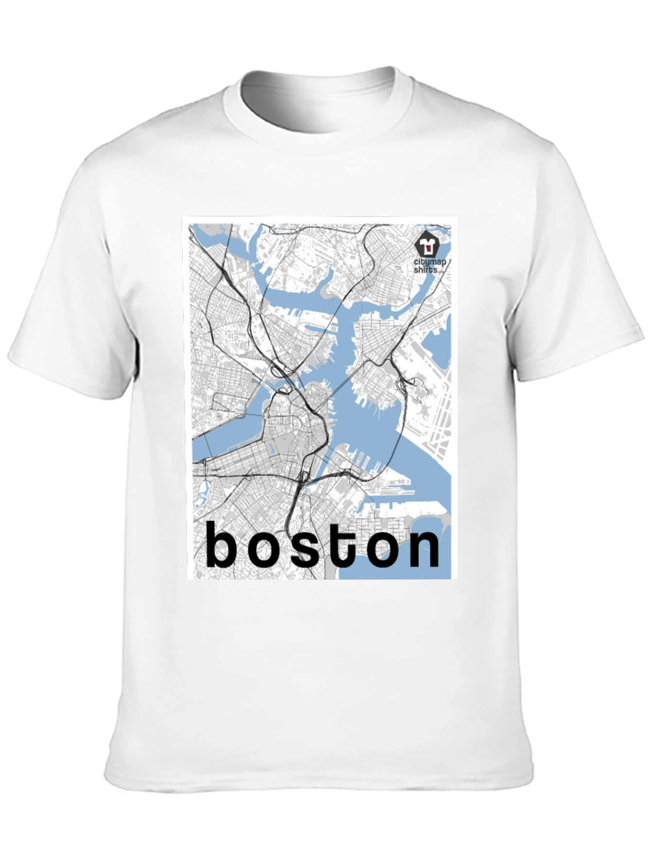 Boston Map T-Shirt - Cityscape Tee