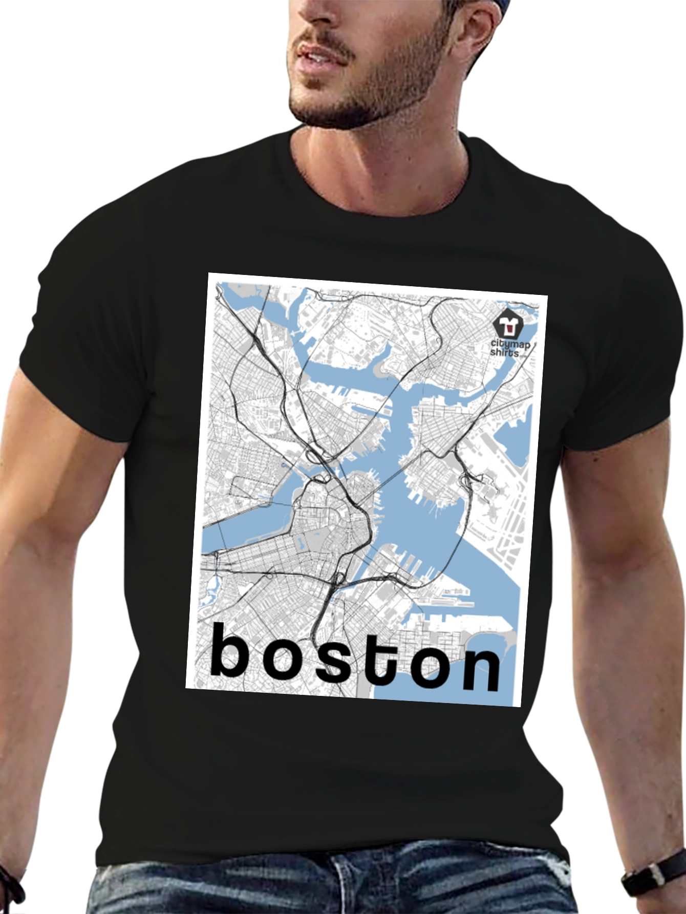 Boston Map T-Shirt - Cityscape Tee
