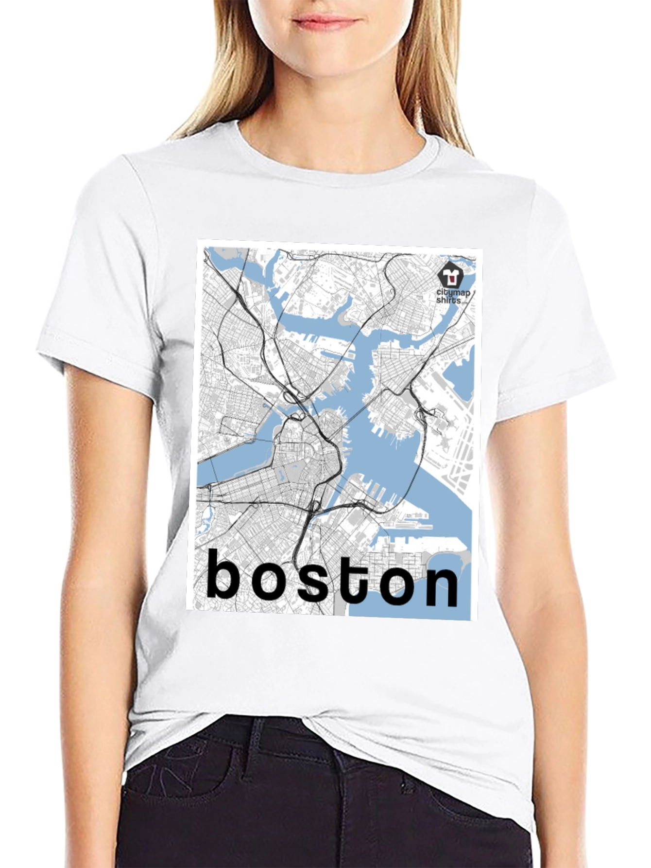 Boston Map T-Shirt - Cityscape Tee