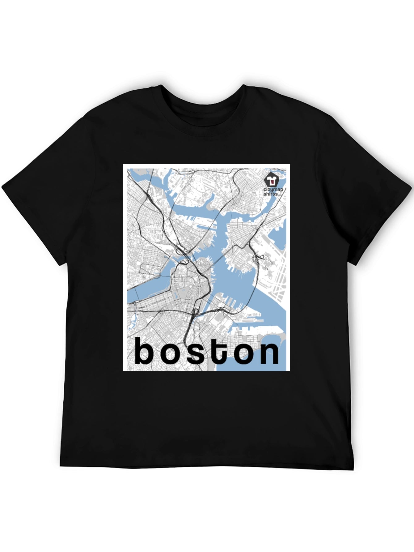 Boston Map T-Shirt - Cityscape Tee