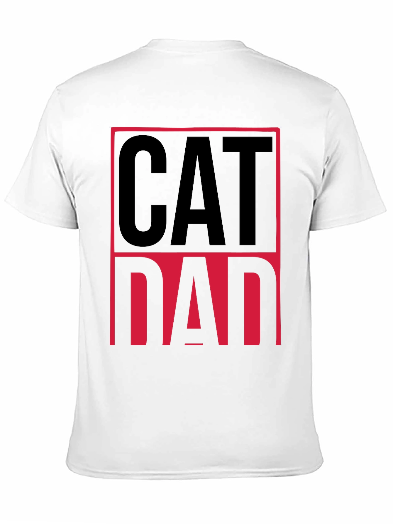 Cat Dad Graphic Tee - Black Cotton T-Shirt