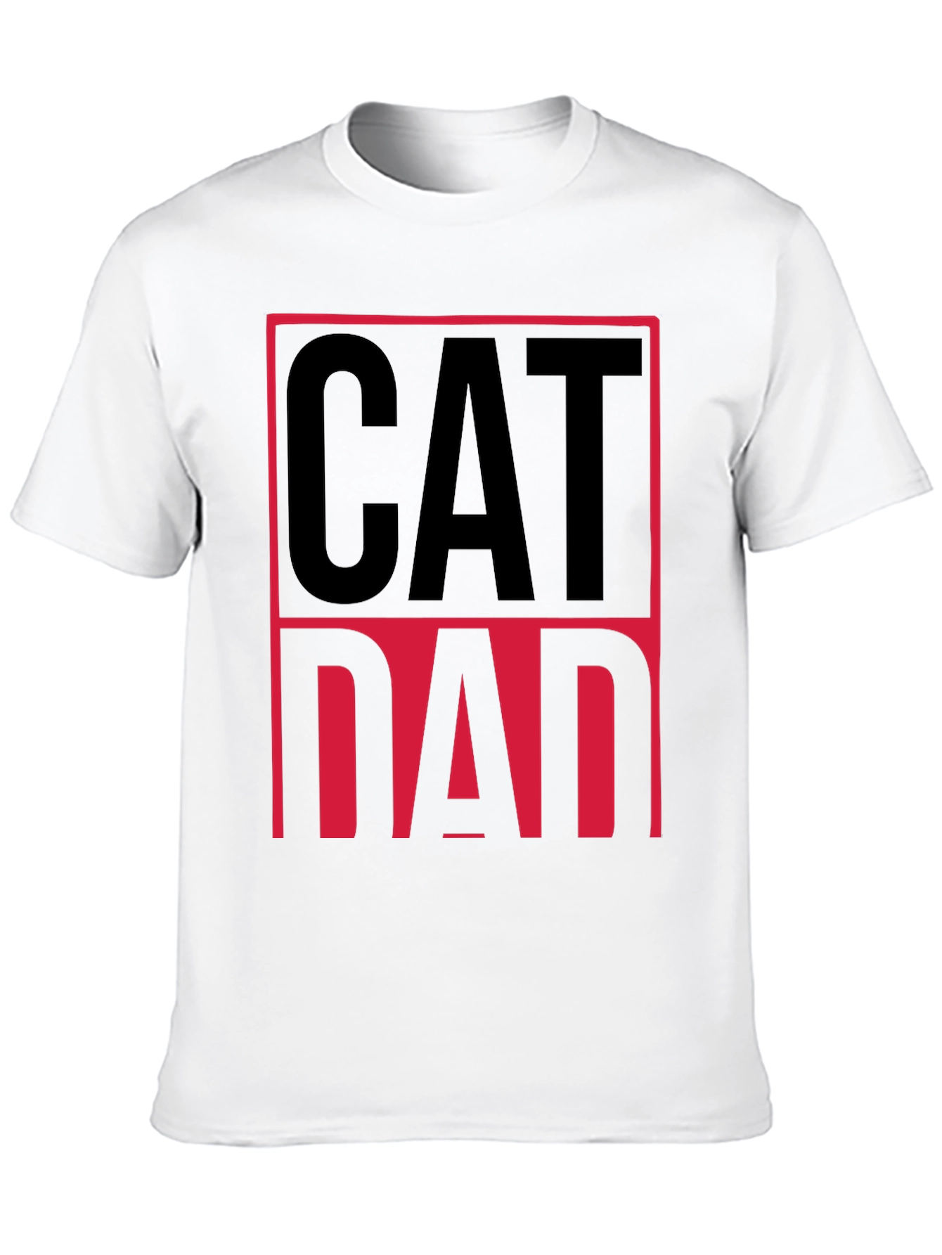 Cat Dad Graphic Tee - Black Cotton T-Shirt
