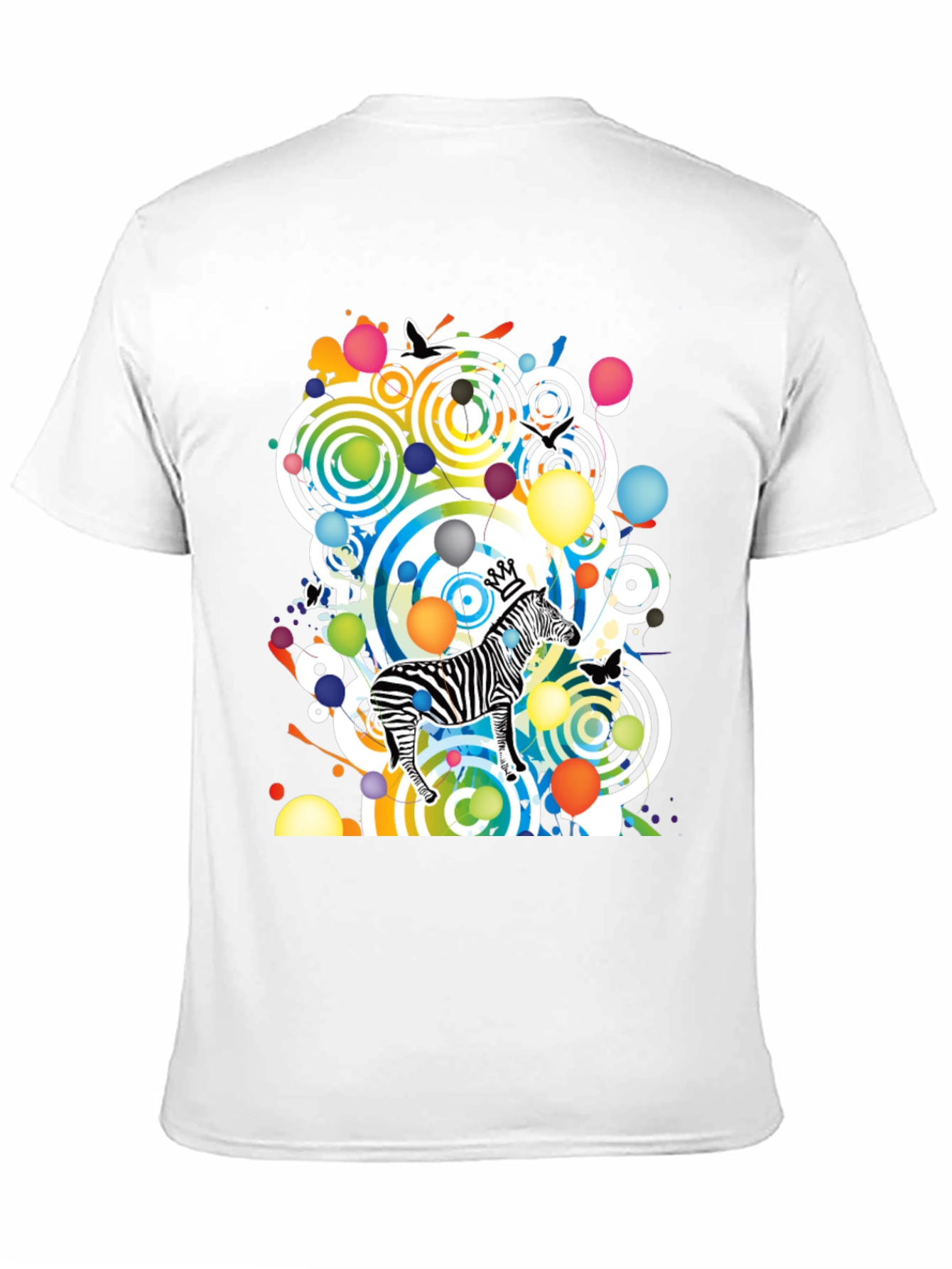 Funky Zebra Graphic Tee - Black Cotton T-Shirt