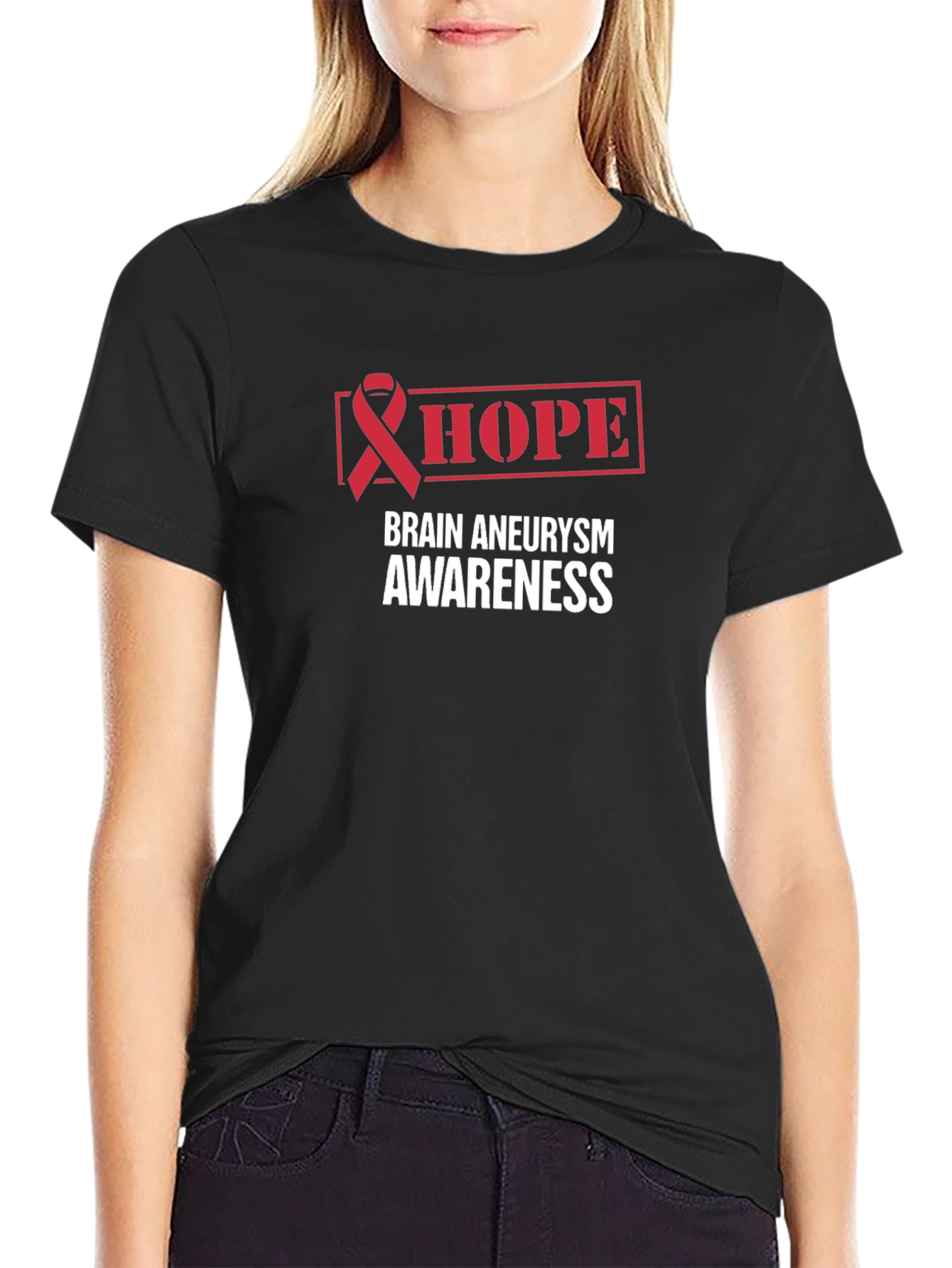 Brain Aneurysm Awareness Hope Ribbon T-Shirt
