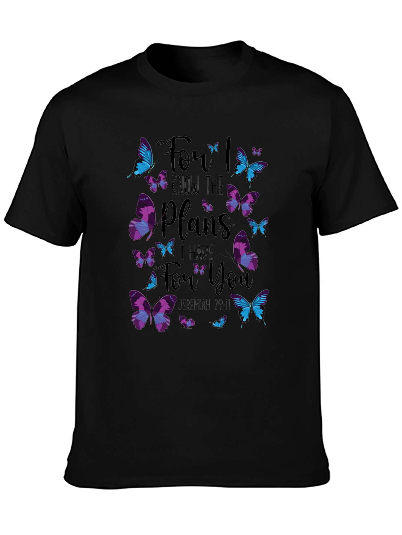 Faith Butterfly T-Shirt - Jeremiah 29:11 Christian Tee