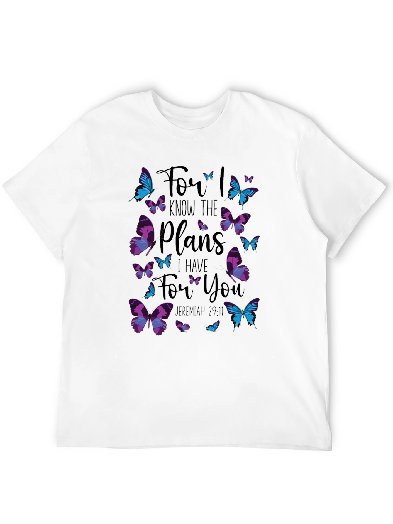 Faith Butterfly T-Shirt - Jeremiah 29:11 Christian Tee
