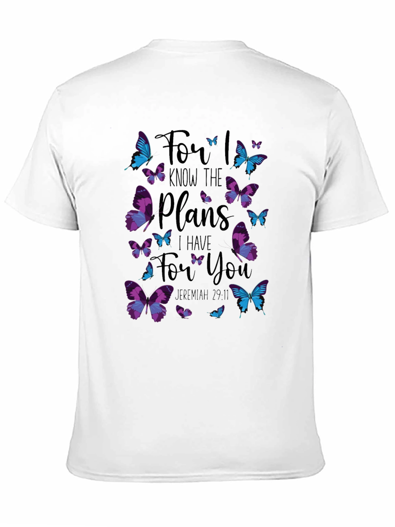 Faith Butterfly T-Shirt - Jeremiah 29:11 Christian Tee