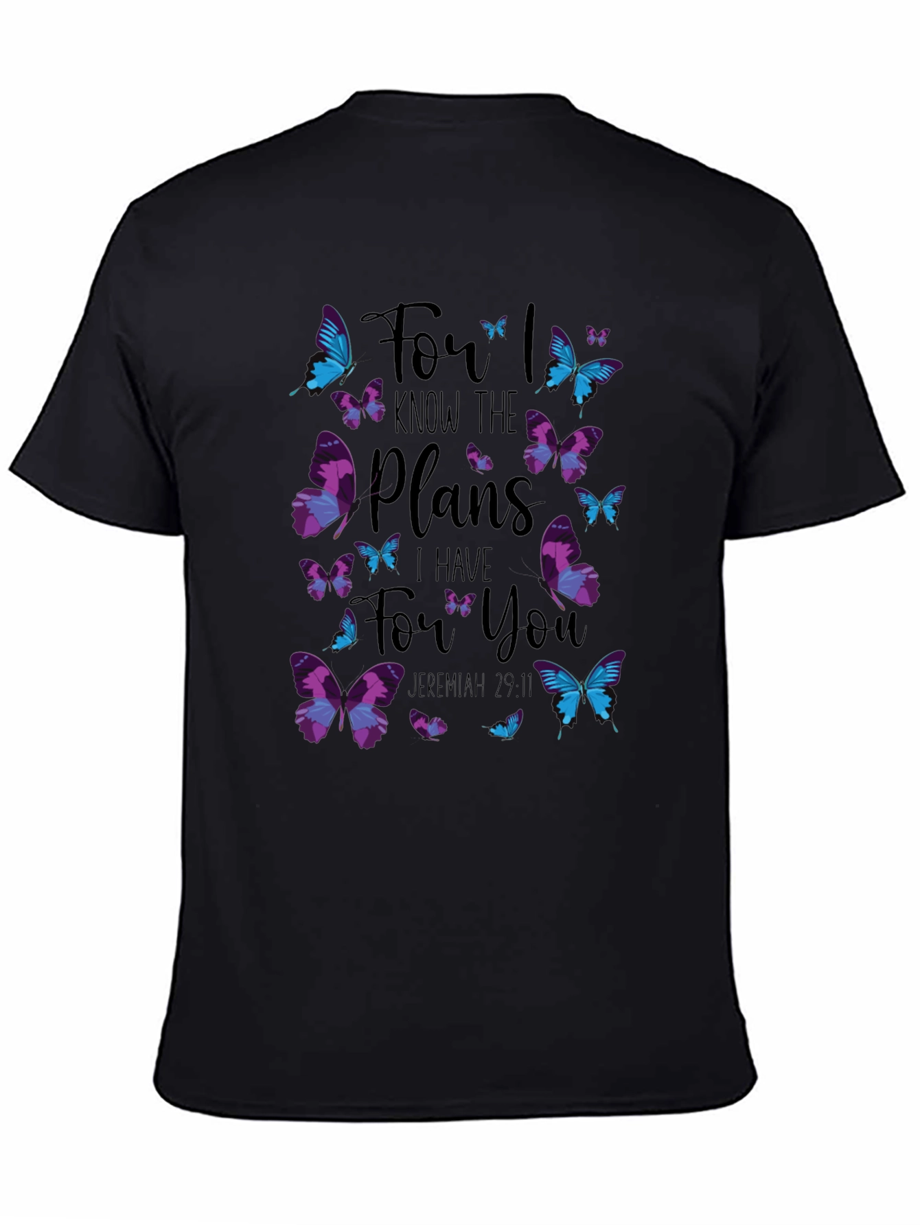 Faith Butterfly T-Shirt - Jeremiah 29:11 Christian Tee