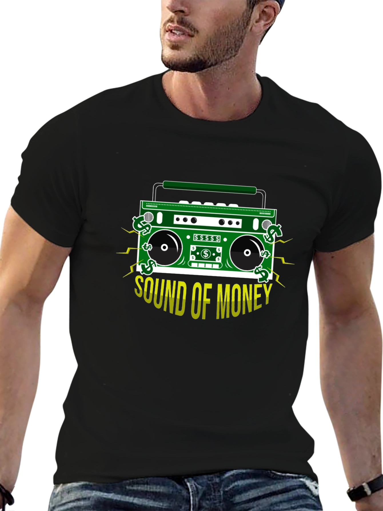 Sound of Money Boombox Graphic Tee - Black