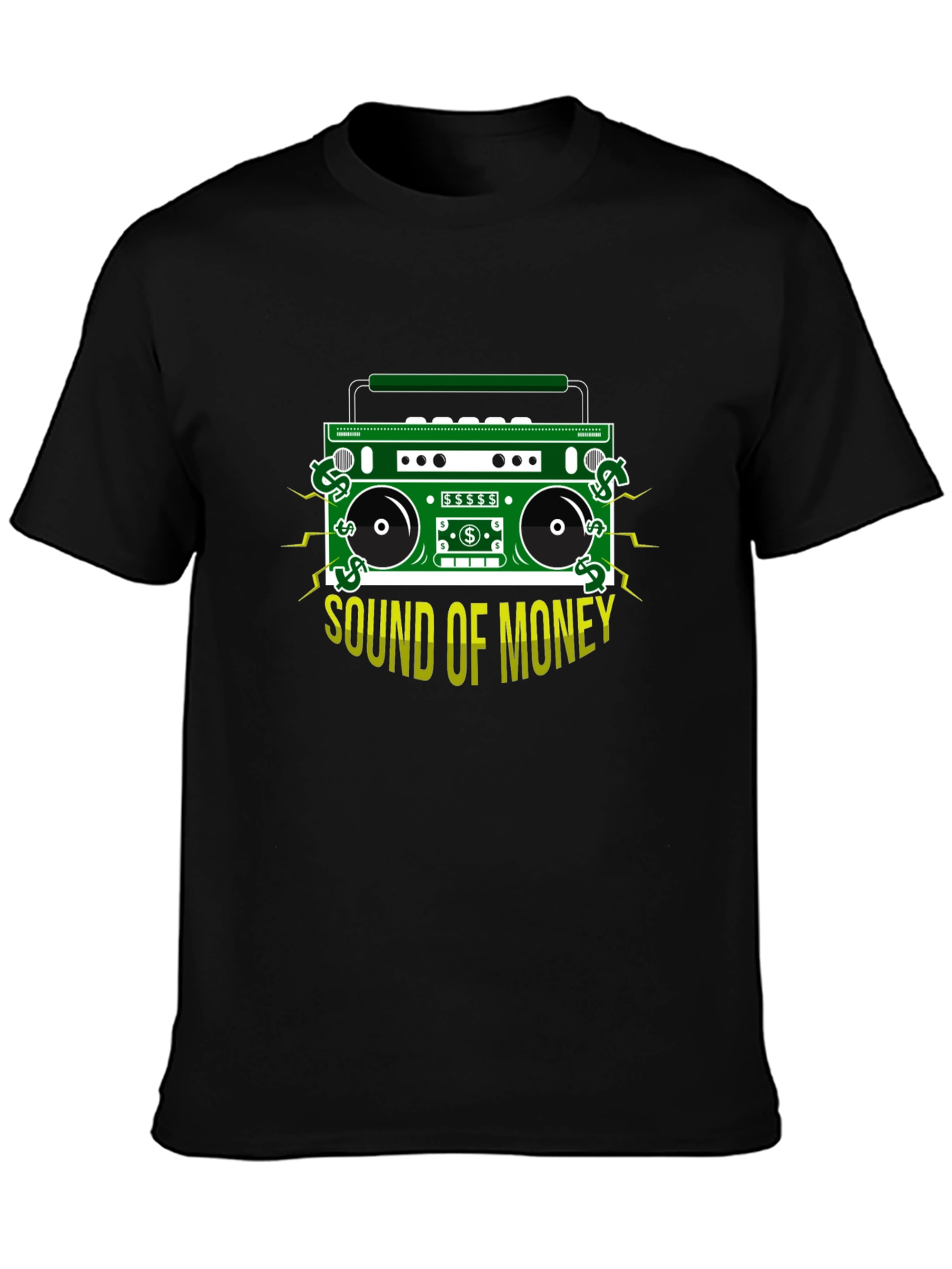 Sound of Money Boombox Graphic Tee - Black