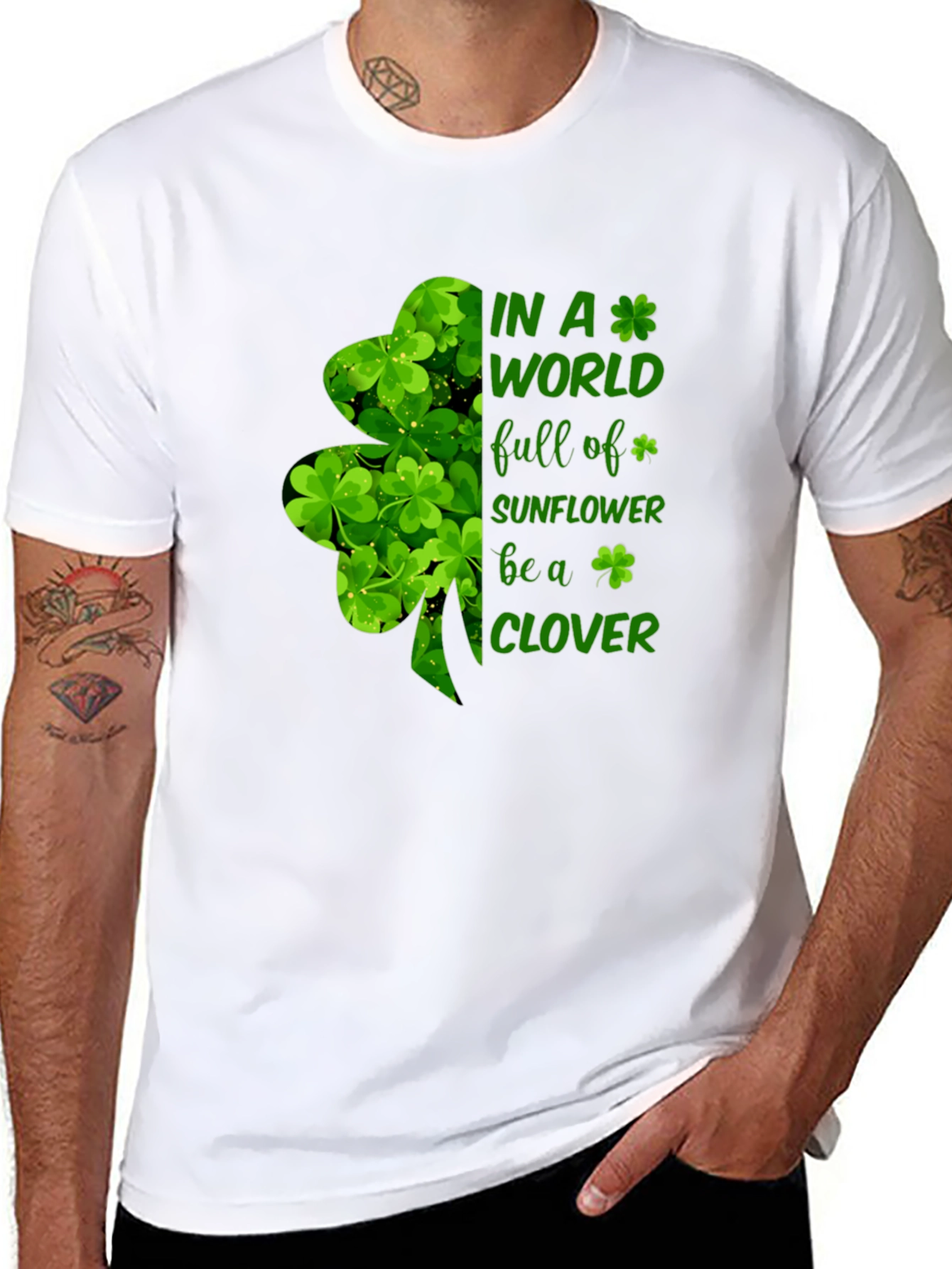 St Patricks Day Clover Graphic Tee