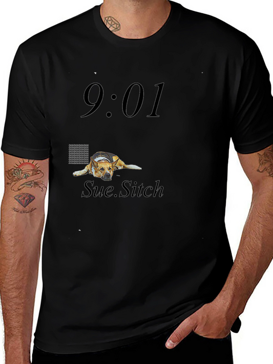 9:01 Sue.Sitch Black Graphic Tee