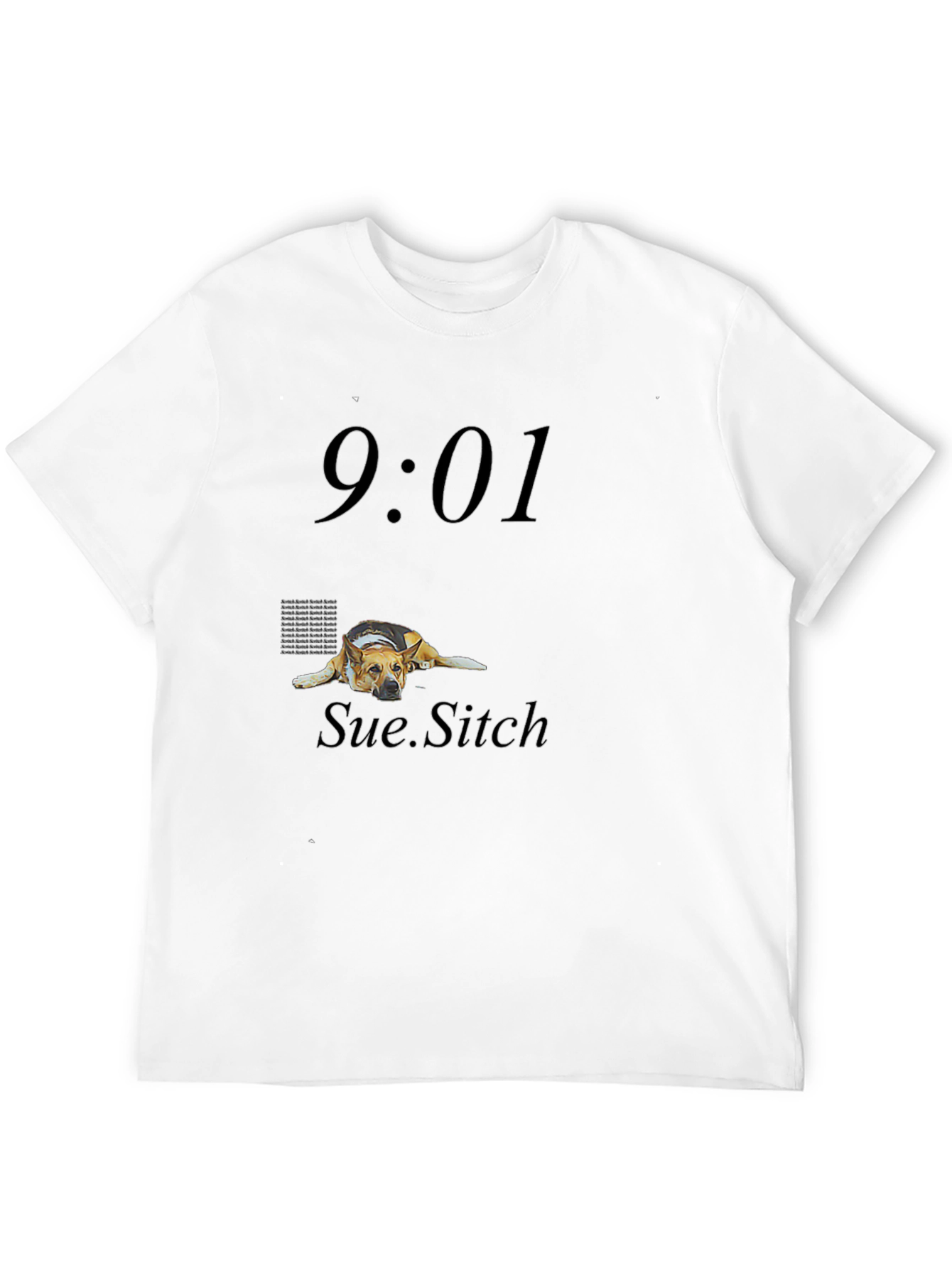9:01 Sue.Sitch Black Graphic Tee