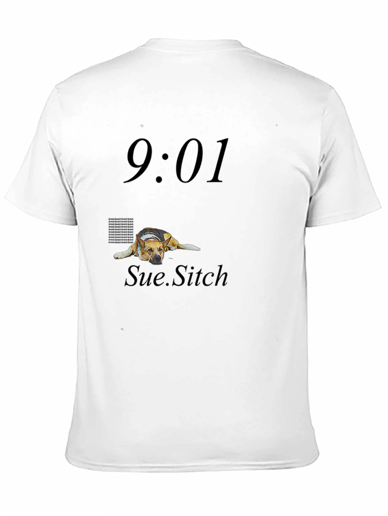 9:01 Sue.Sitch Black Graphic Tee