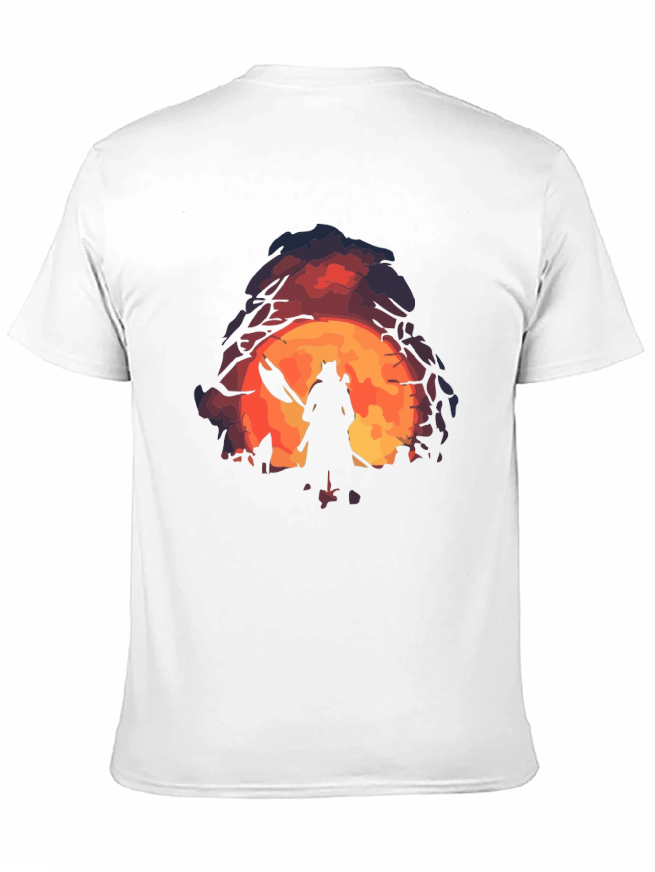 Silhouette Warrior Graphic Black T-Shirt