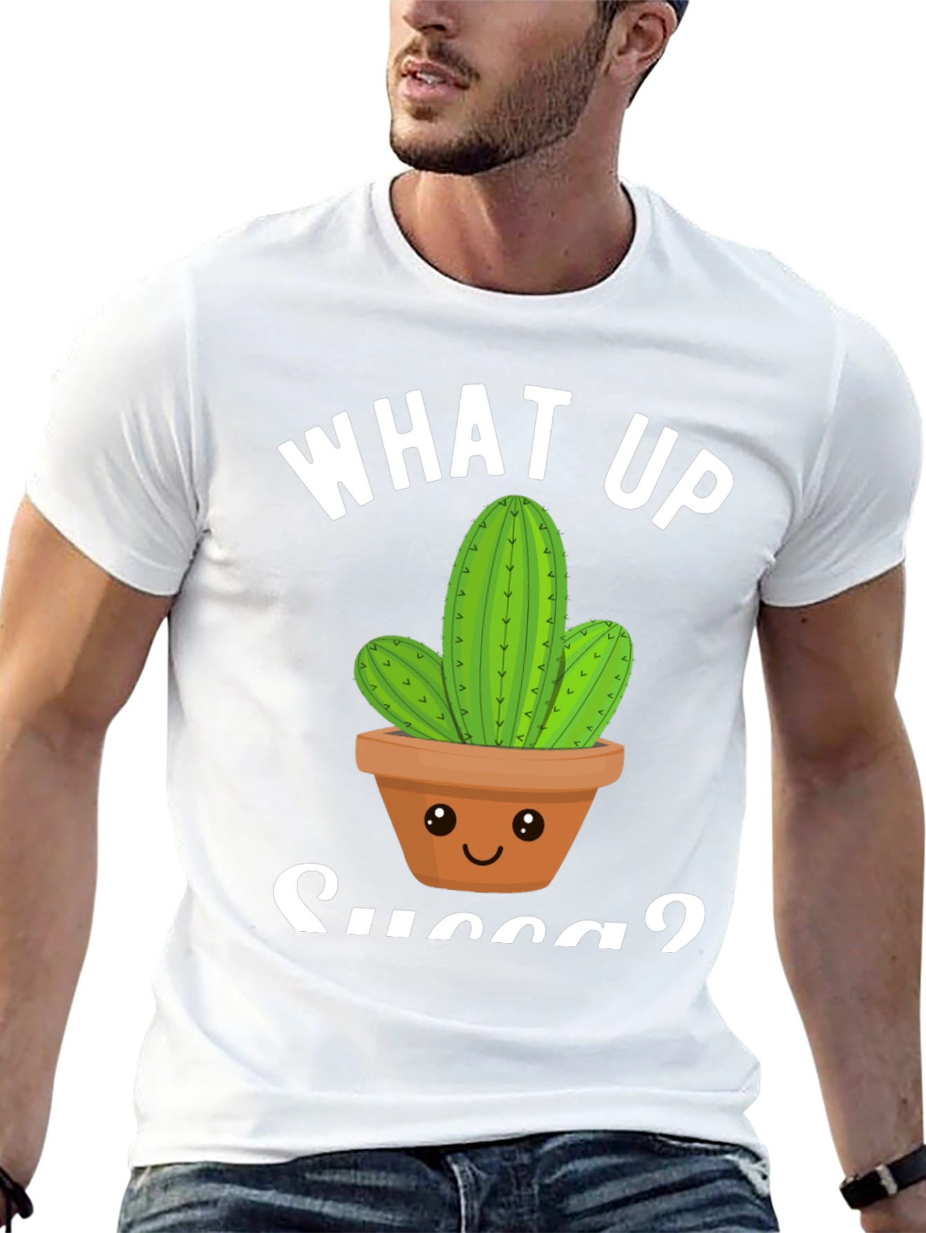 What Up Succa? Cactus Graphic T-Shirt