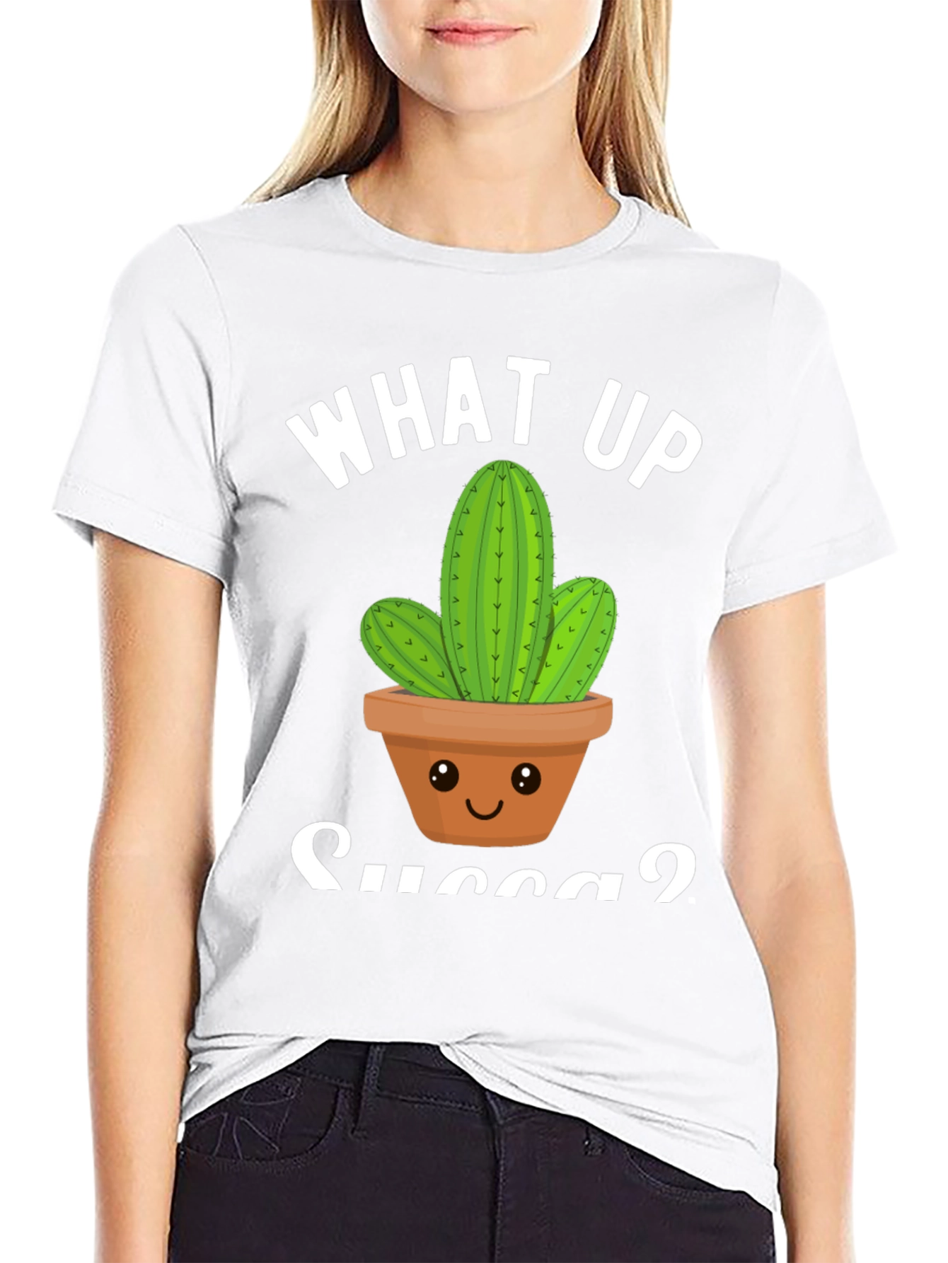What Up Succa? Cactus Graphic T-Shirt