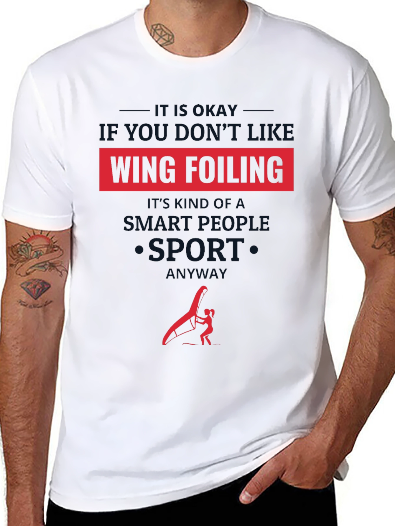 Wing Foiling Smart People Sport T-Shirt