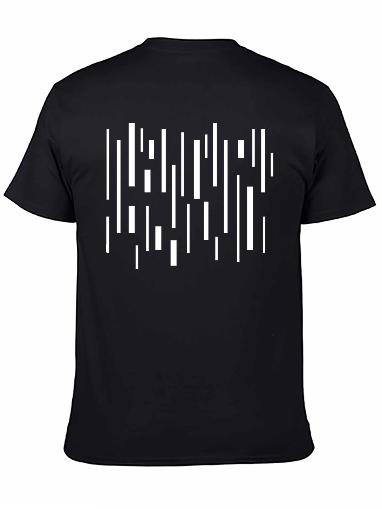 Modern Graphic Print Black T-Shirt