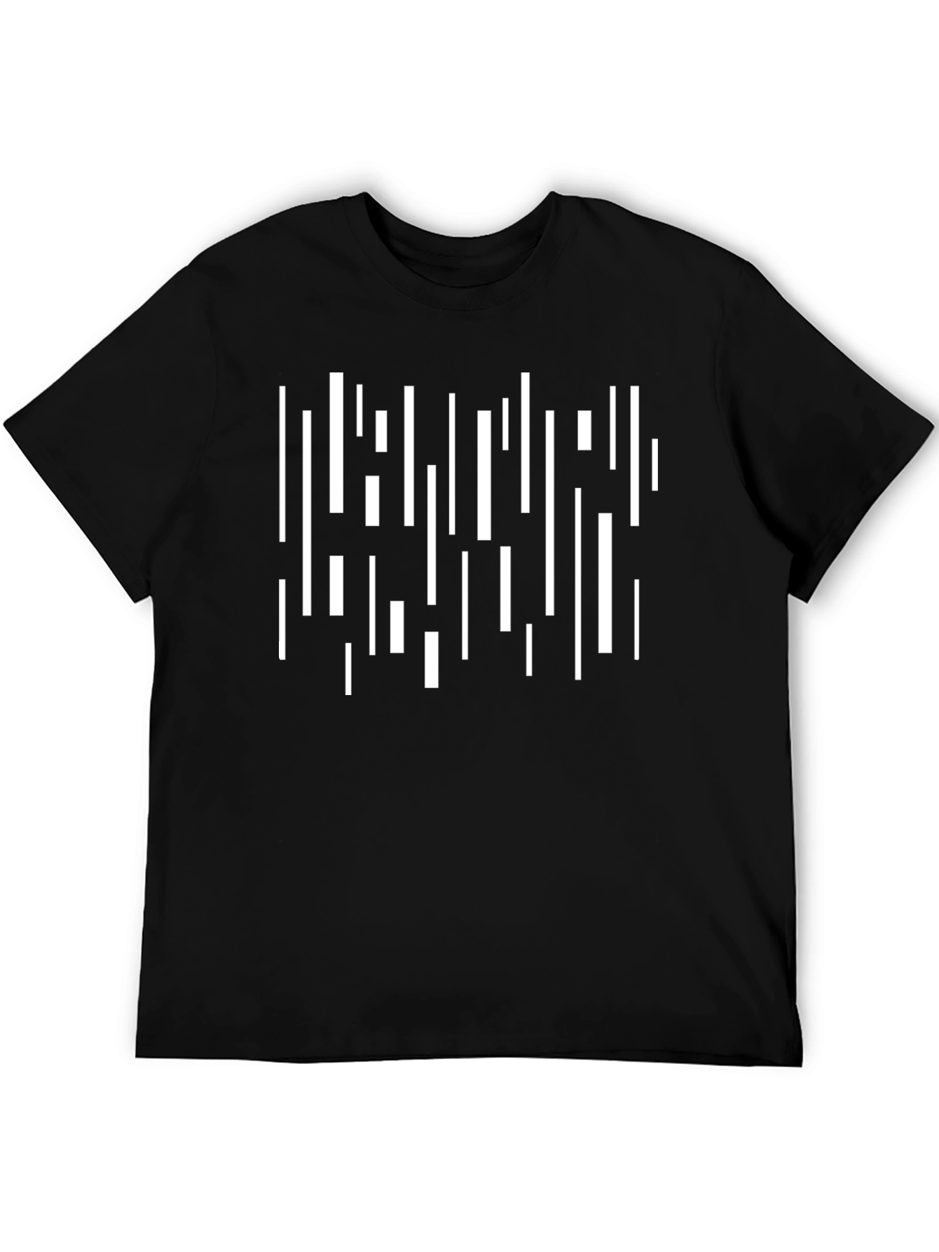 Modern Graphic Print Black T-Shirt