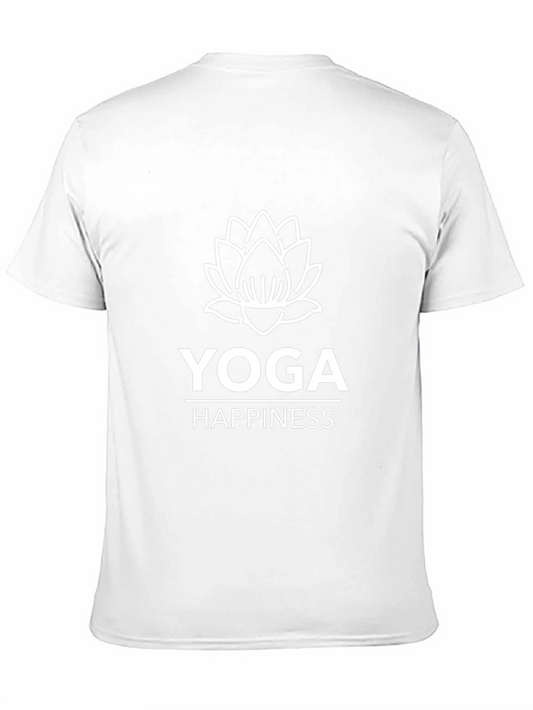 Yoga Happiness T-Shirt - Lotus Design