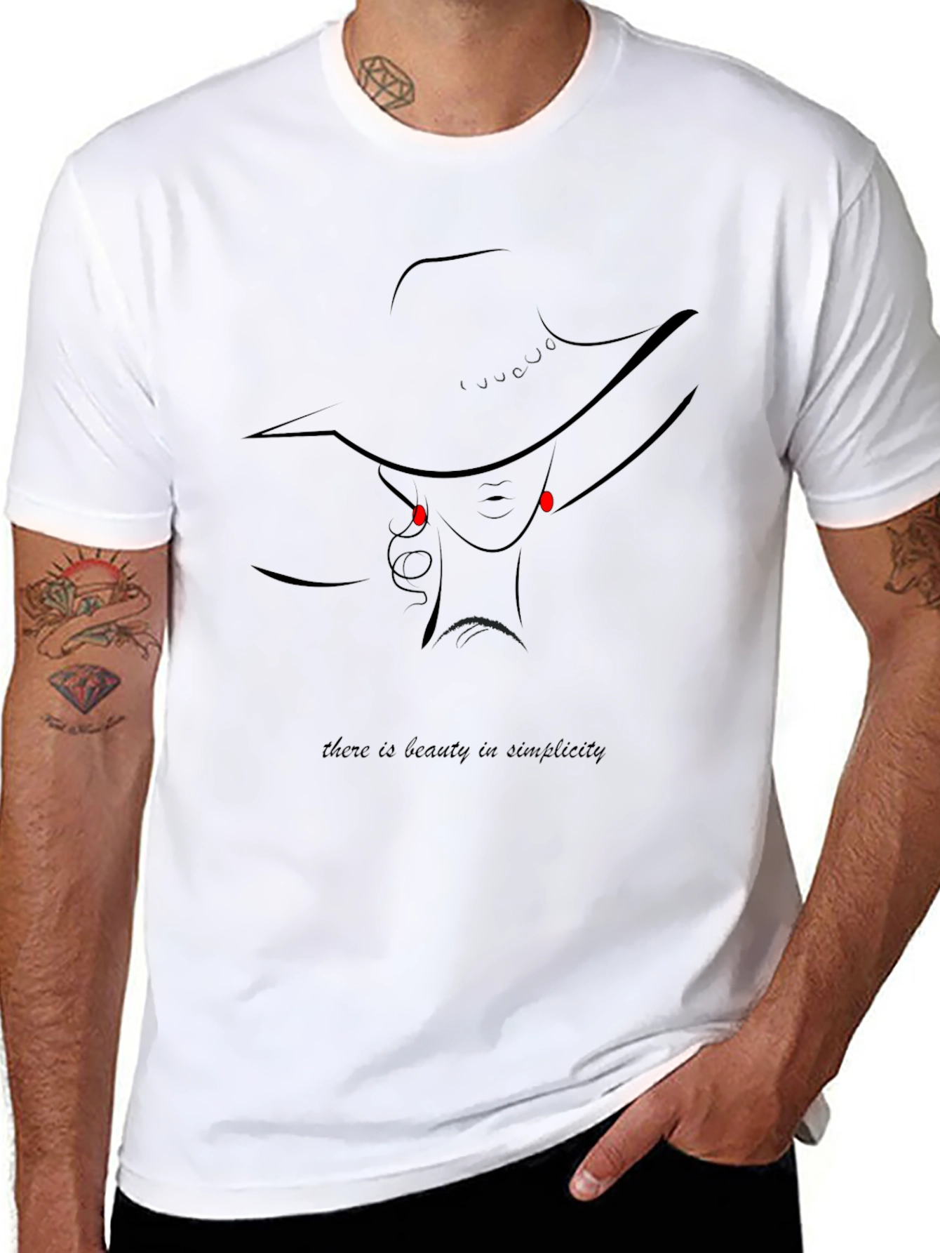 Beauty in Simplicity Graphic Tee - Black