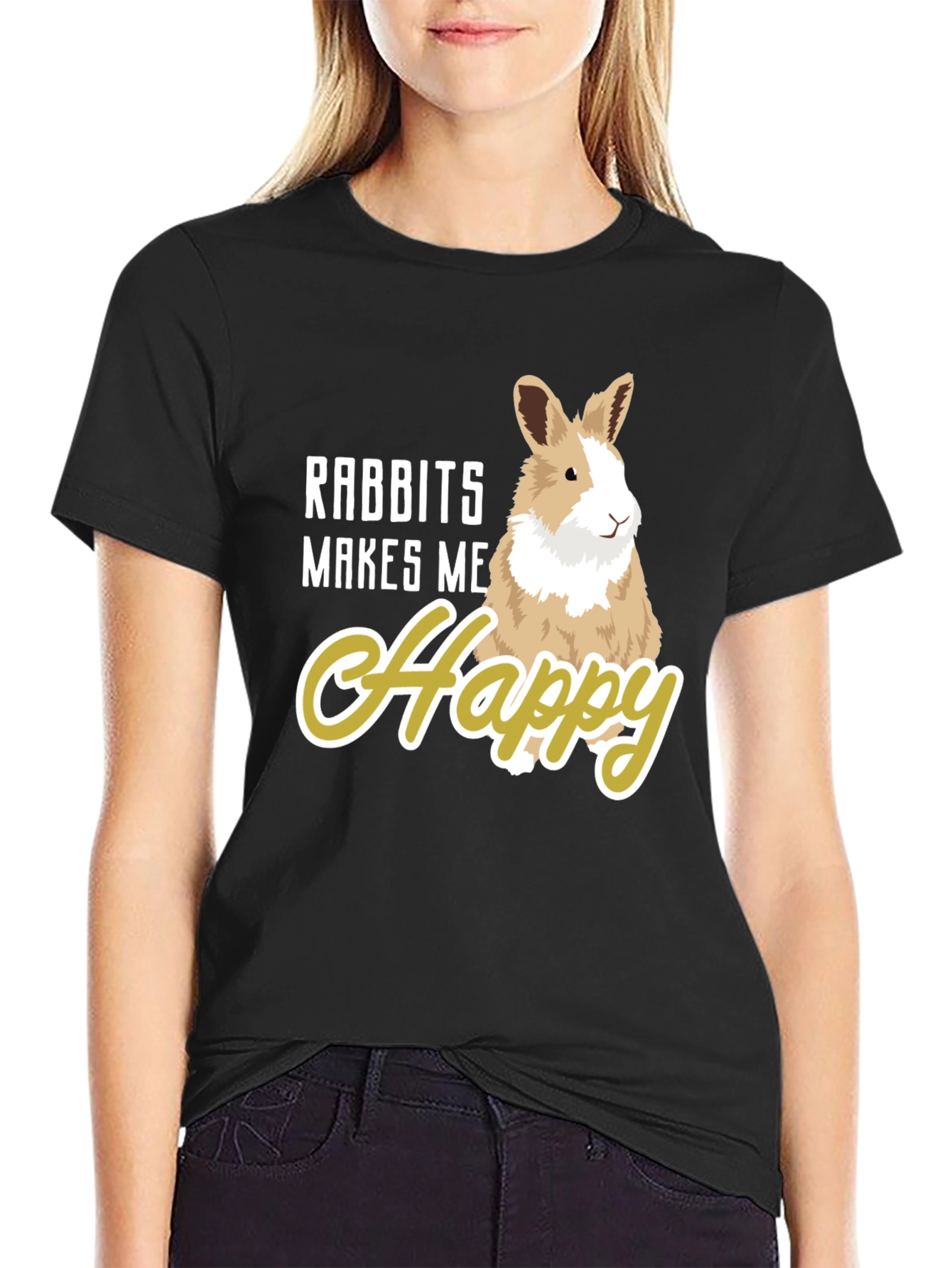 Rabbits Make Me Happy T-Shirt