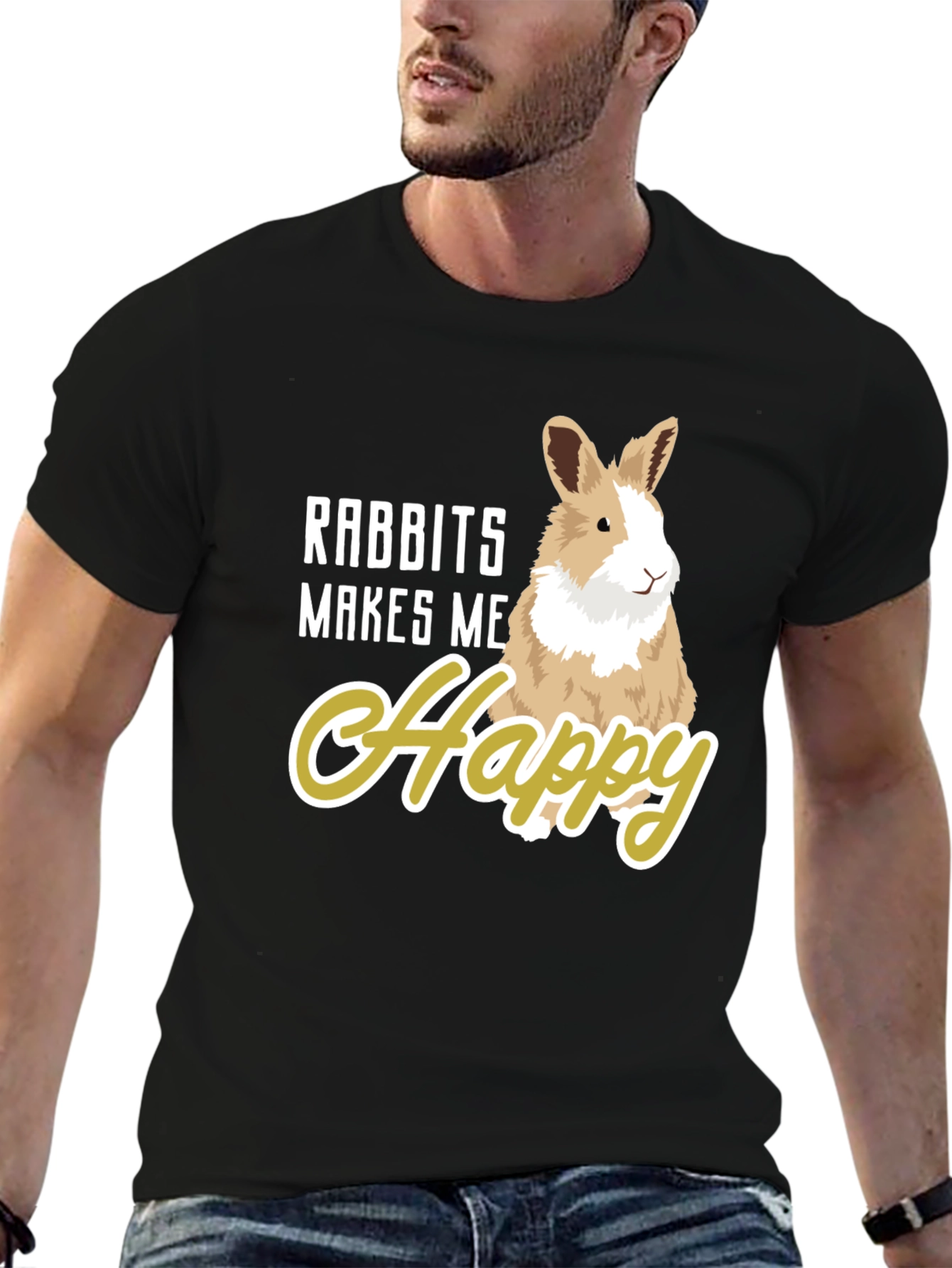 Rabbits Make Me Happy T-Shirt