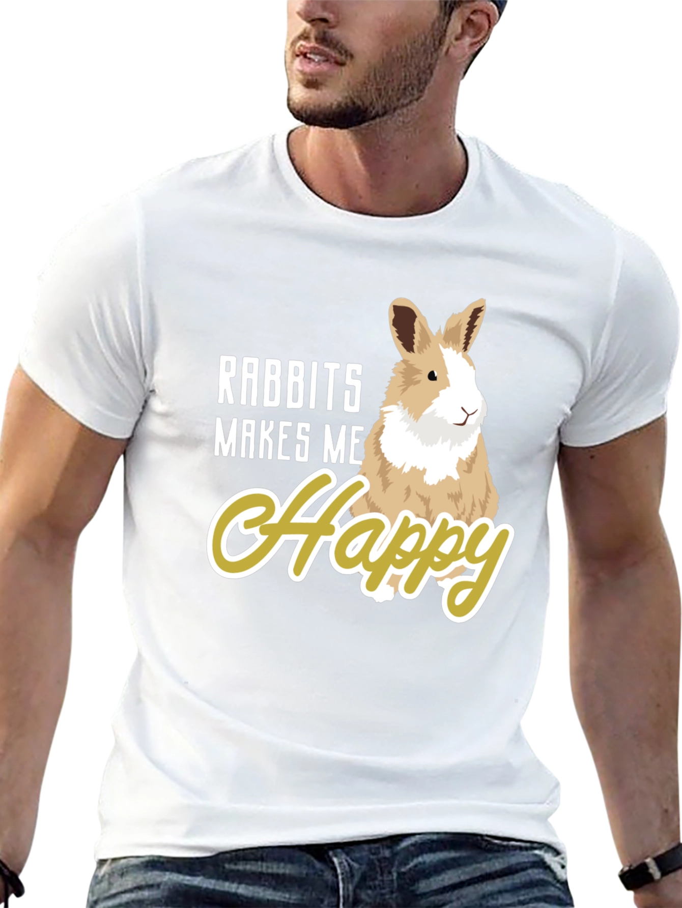 Rabbits Make Me Happy T-Shirt