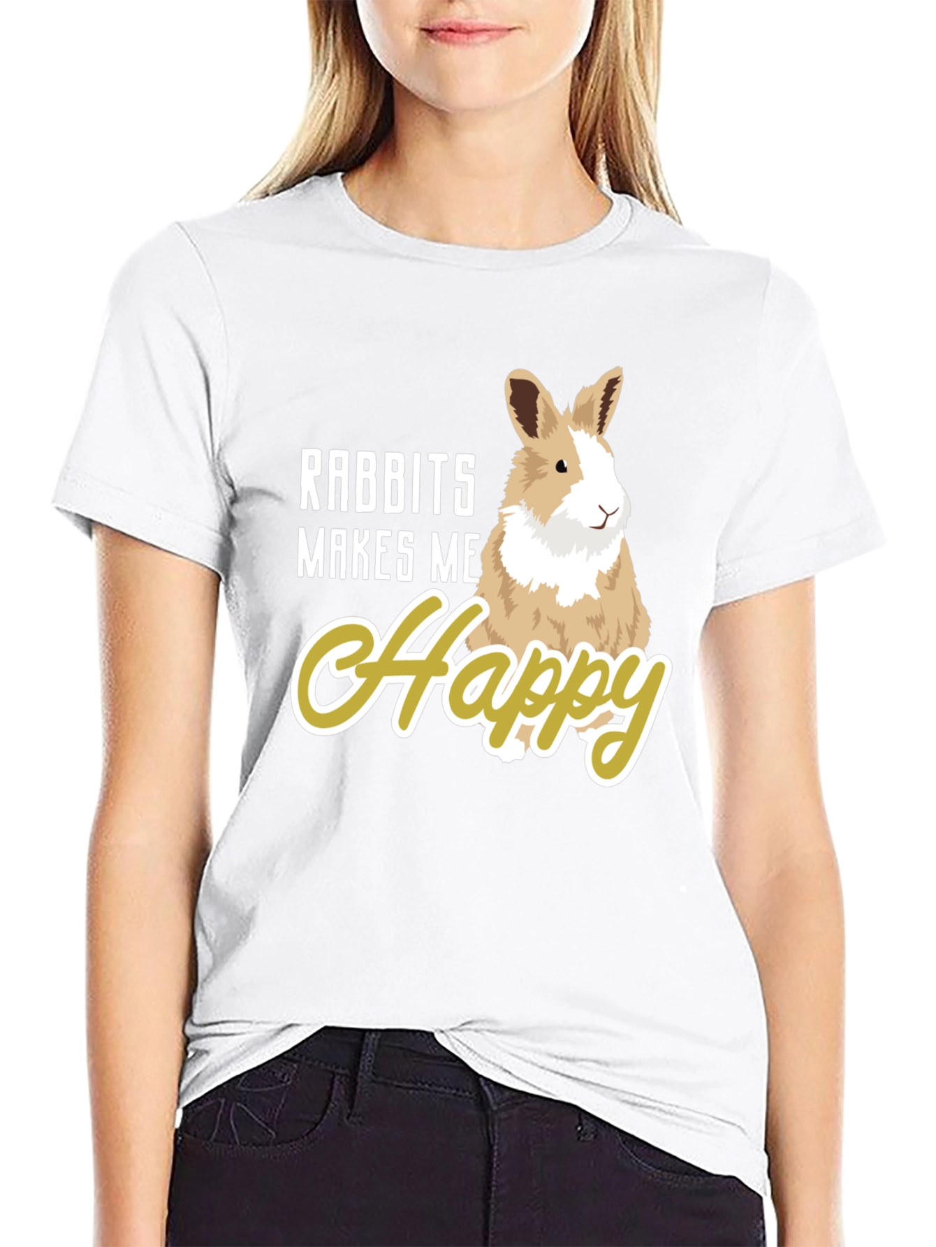 Rabbits Make Me Happy T-Shirt