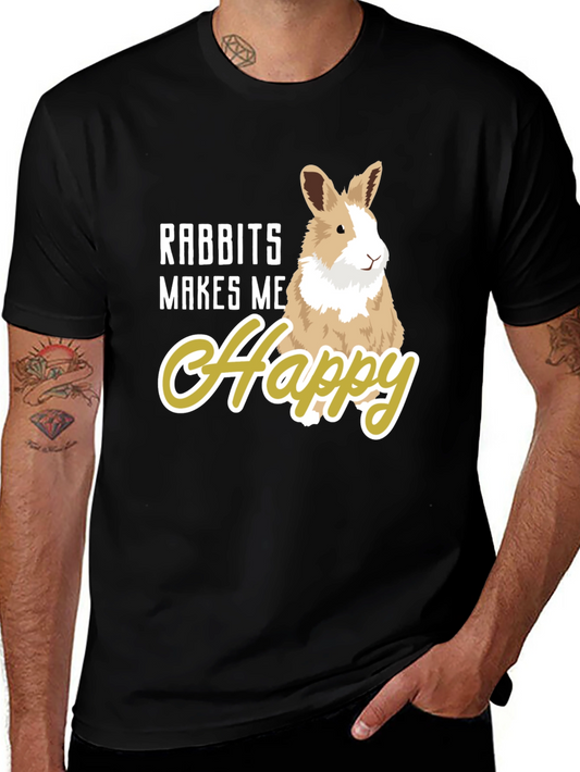 Rabbits Make Me Happy T-Shirt