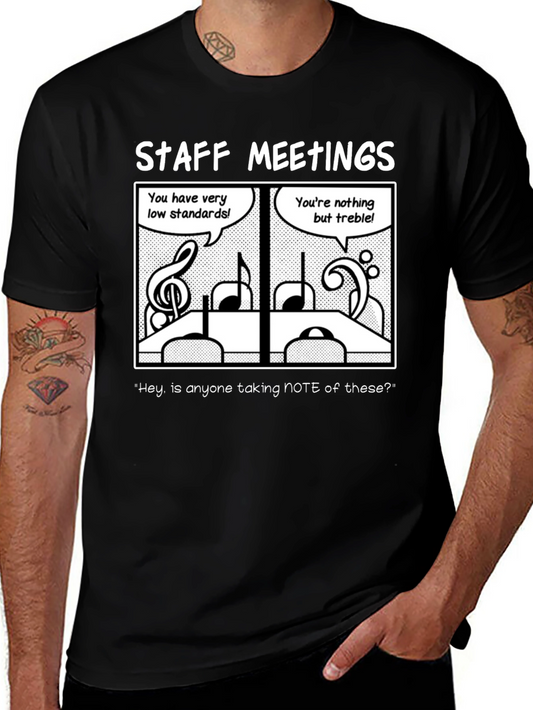 Staff Meeting Music Pun T-Shirt