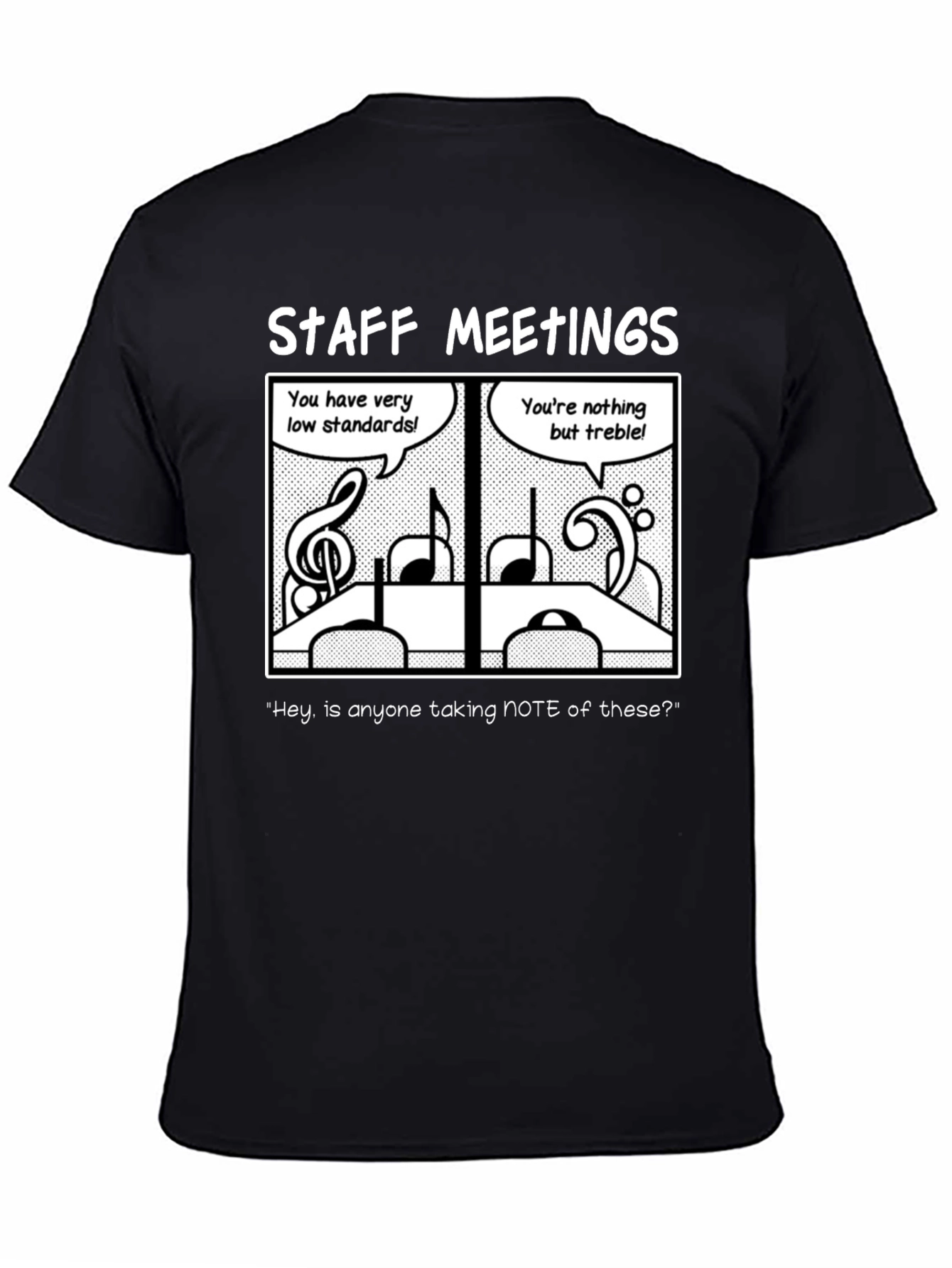 Staff Meeting Music Pun T-Shirt