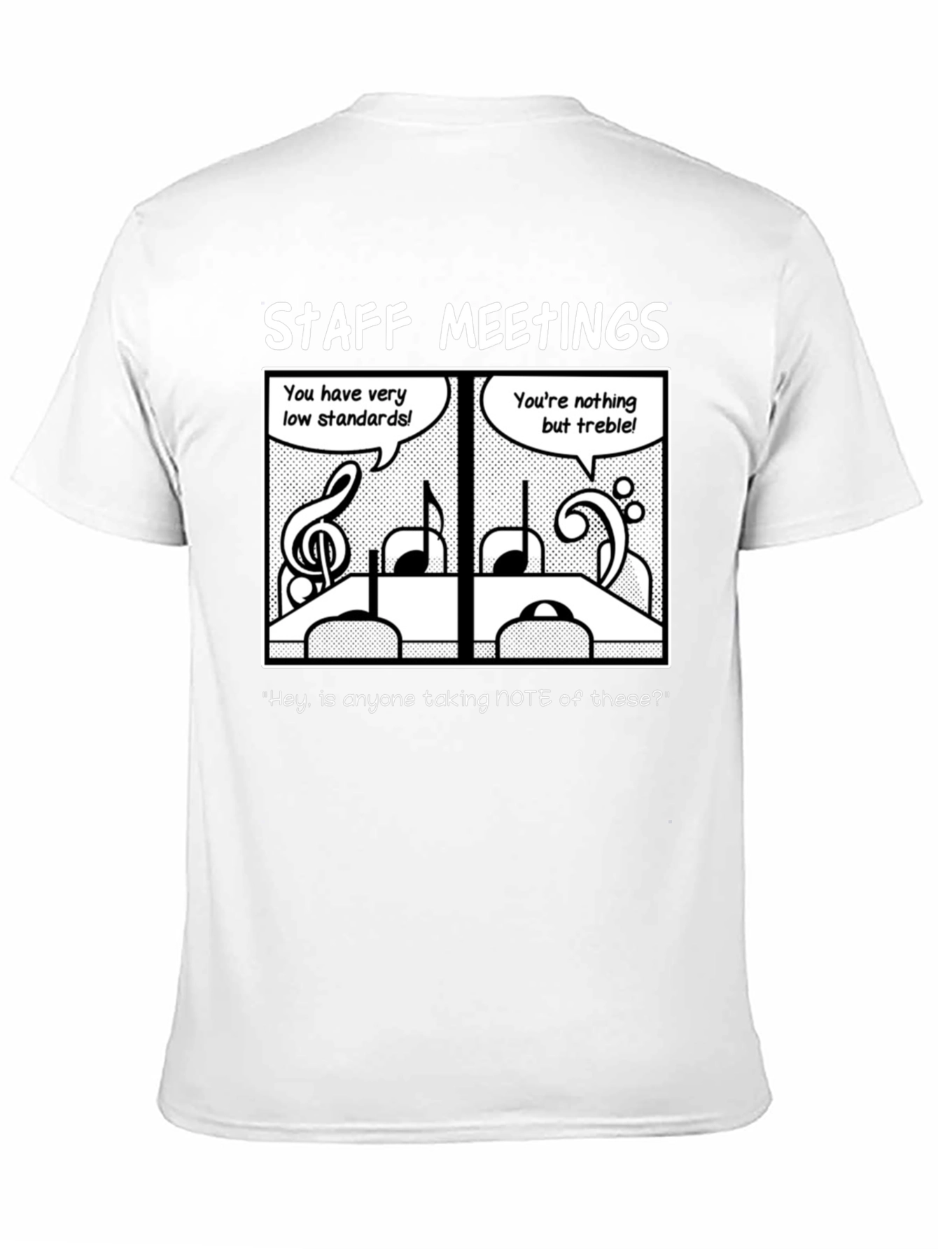 Staff Meeting Music Pun T-Shirt