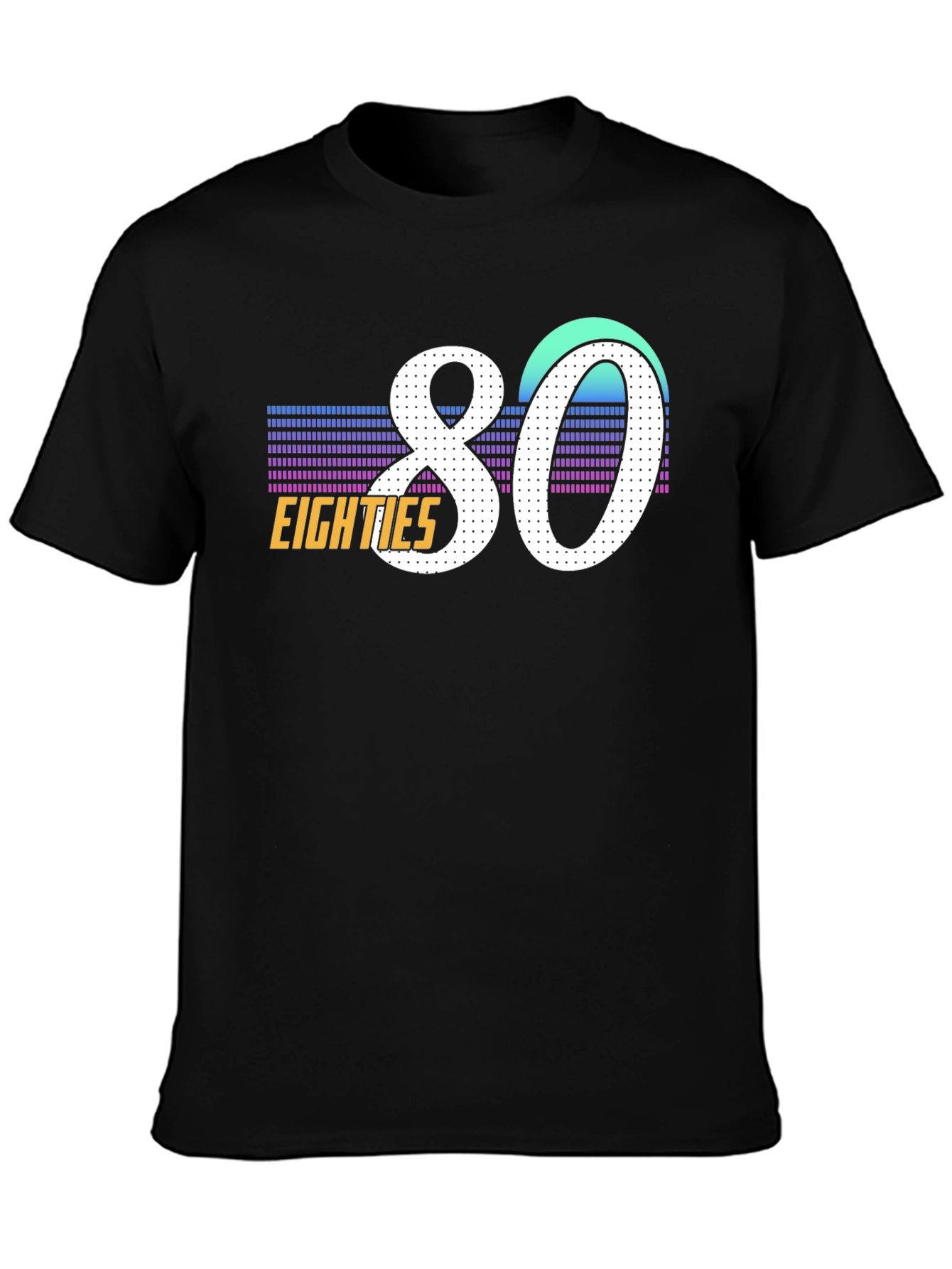 80s Retro Graphic Tee - Black