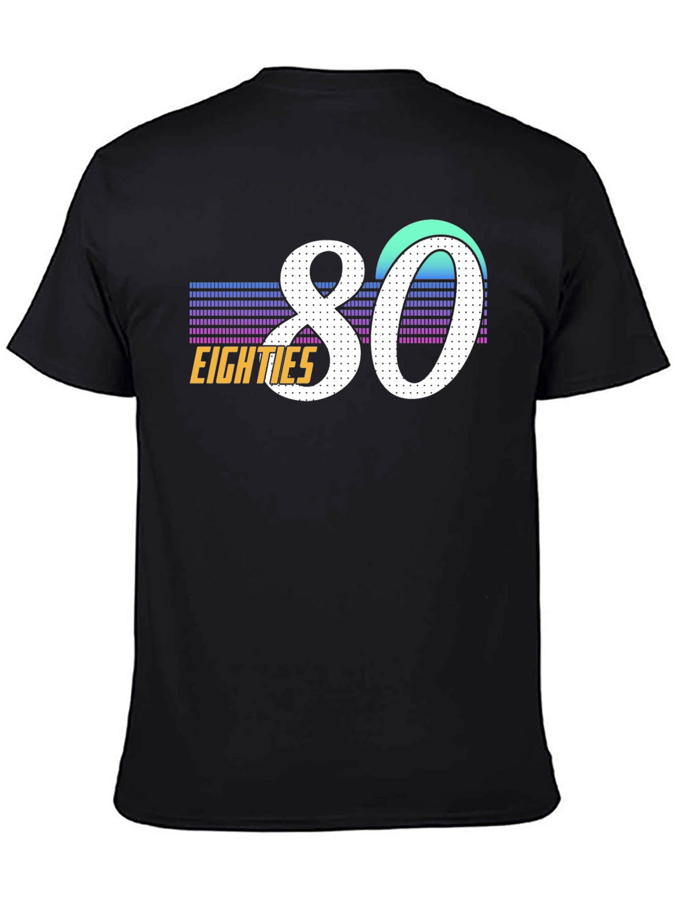 80s Retro Graphic Tee - Black