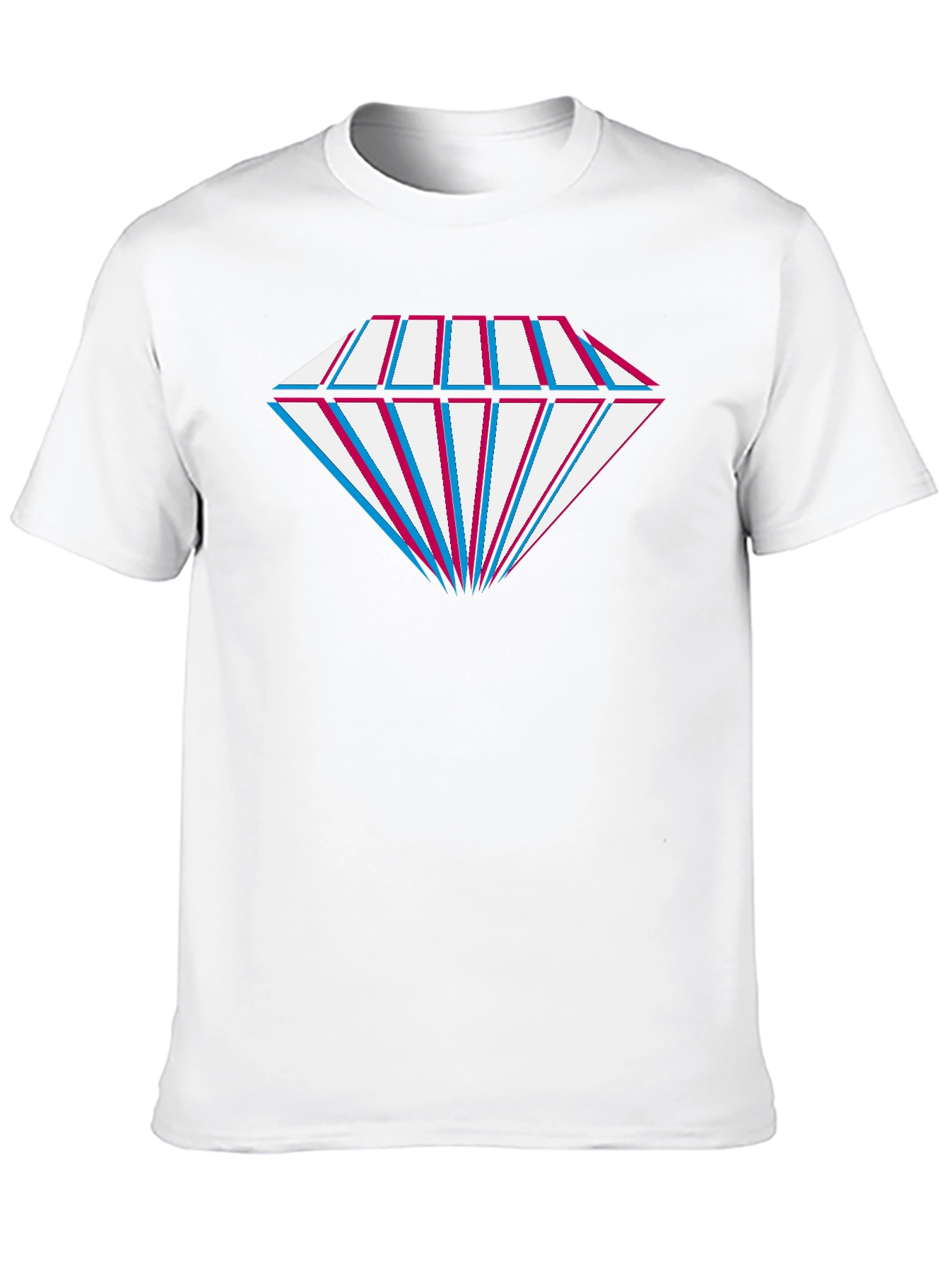 Diamond Glitch Tee - Stylish Graphic Print