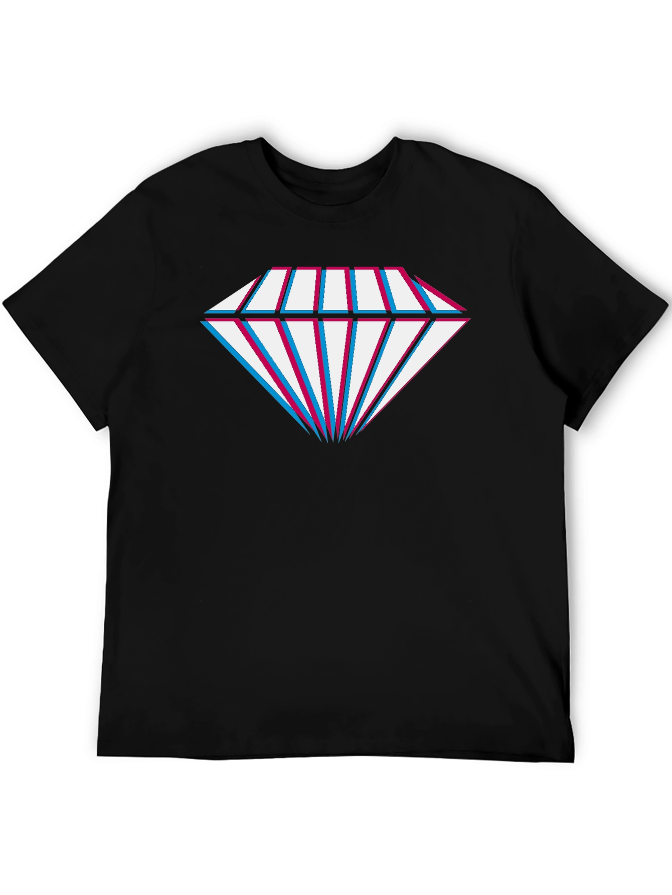 Diamond Glitch Tee - Stylish Graphic Print