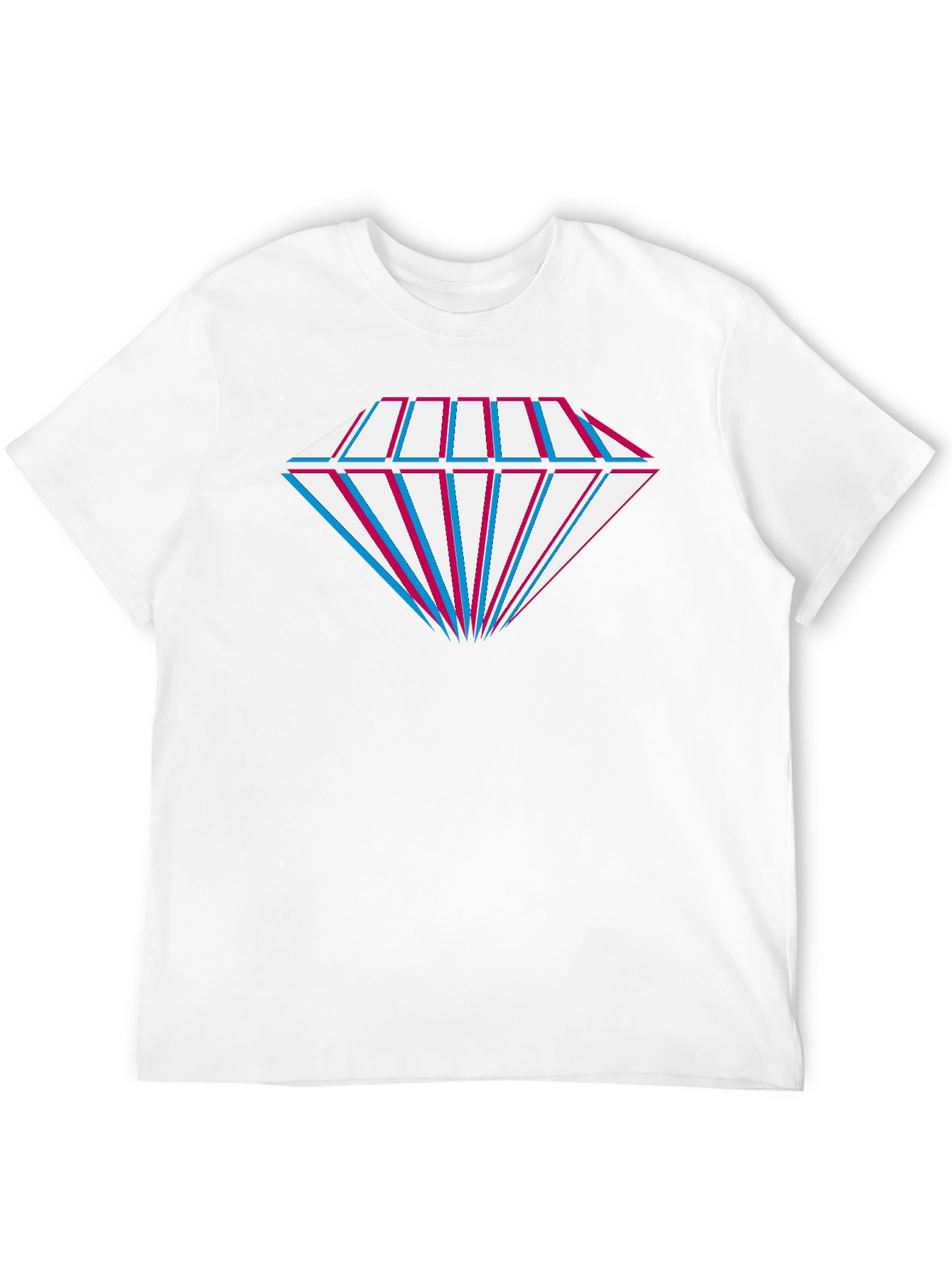 Diamond Glitch Tee - Stylish Graphic Print