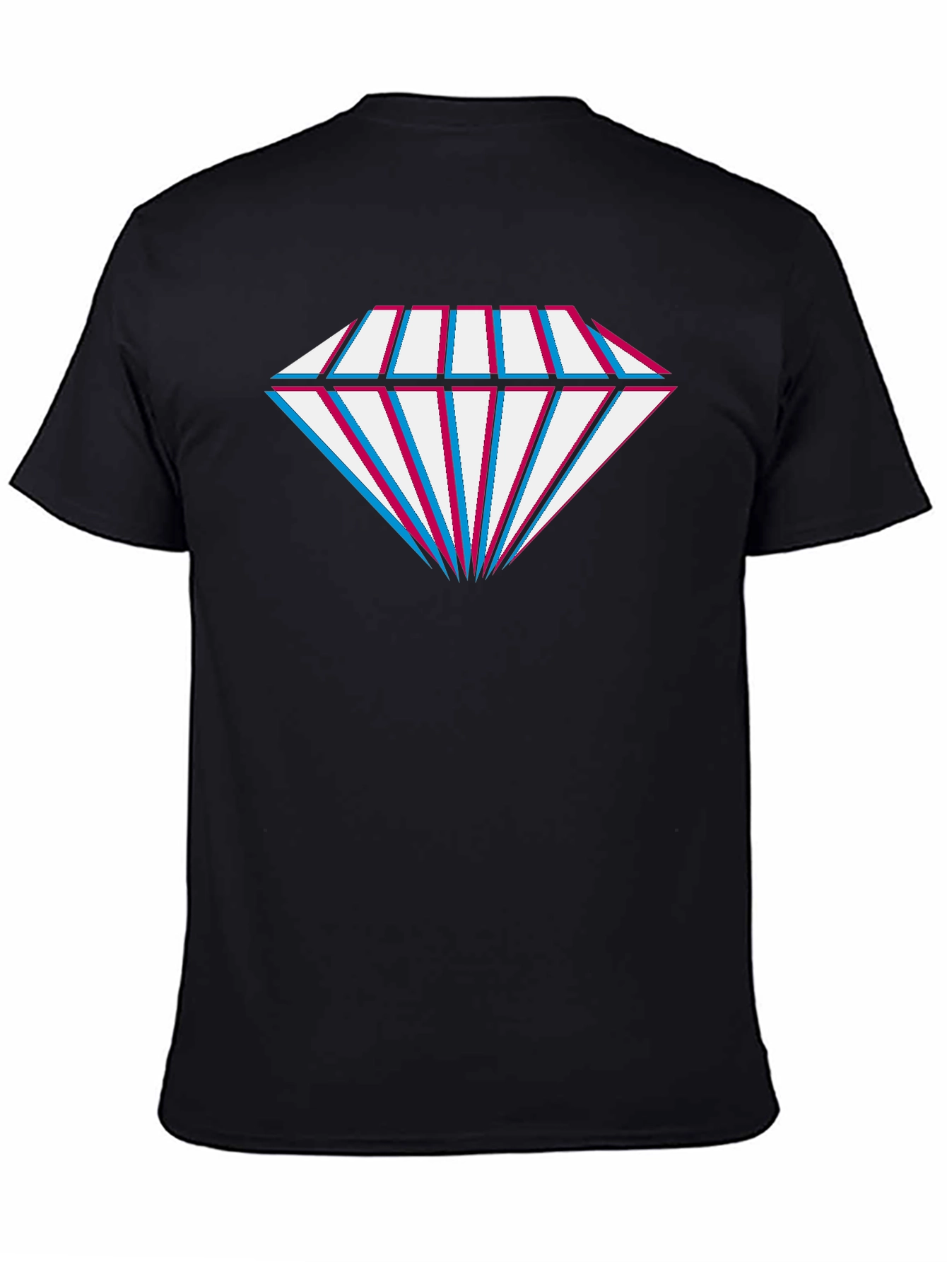 Diamond Glitch Tee - Stylish Graphic Print