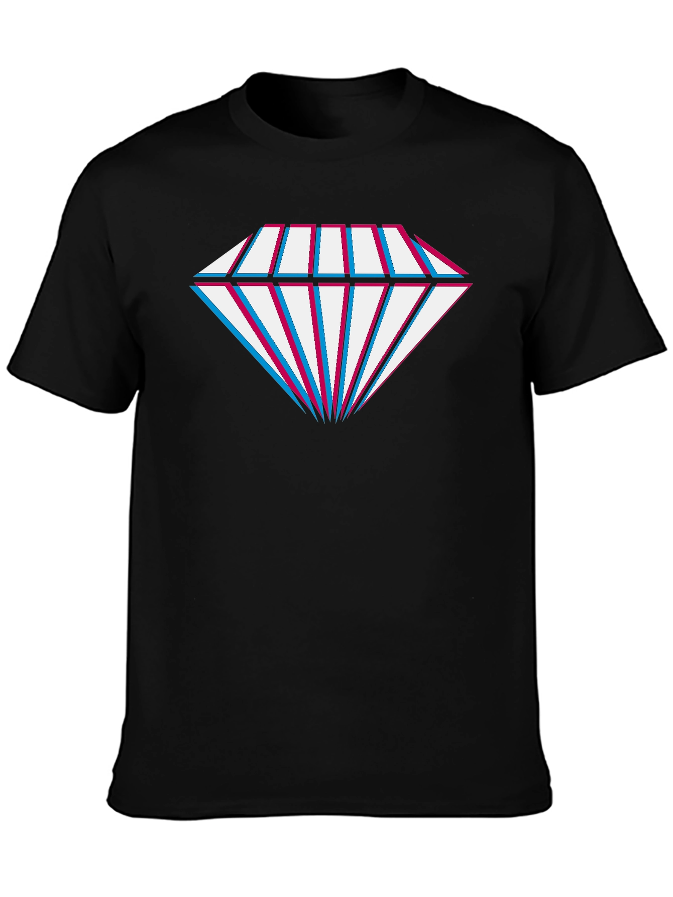 Diamond Glitch Tee - Stylish Graphic Print