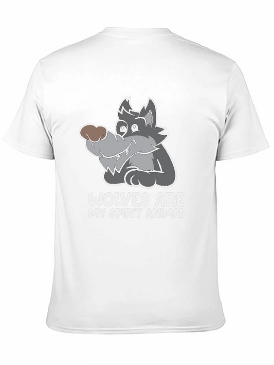 Wolves Are My Spirit Animal Graphic Tee - Black