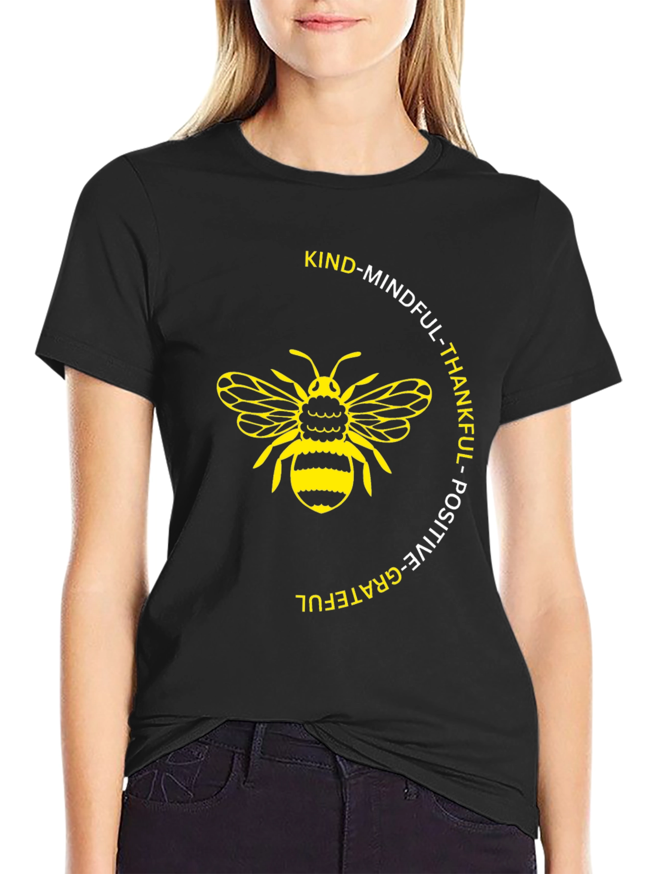 Kind Mindful Bee Graphic T-Shirt