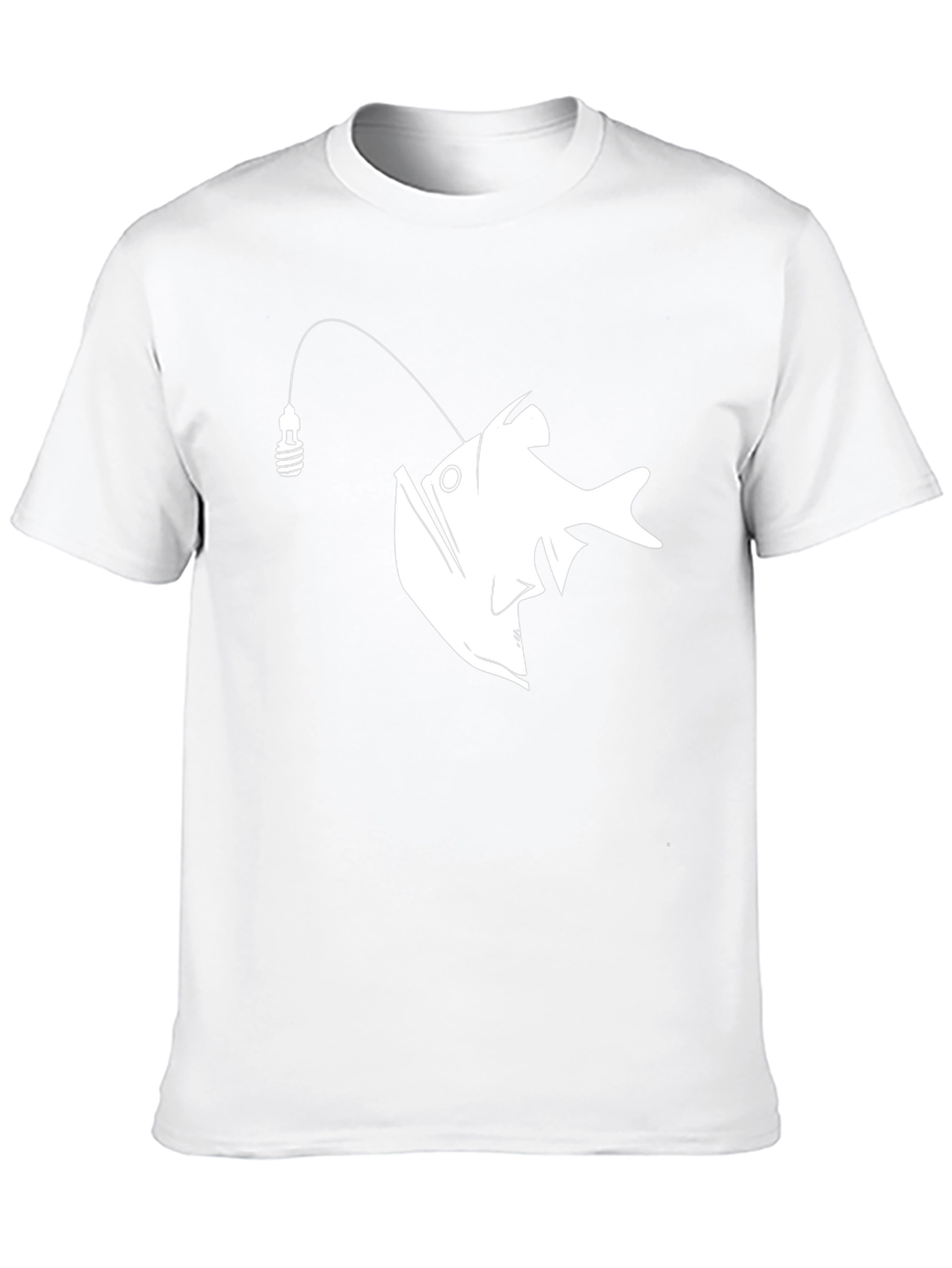 Anglerfish Graphic Tee - Black Cotton T-Shirt