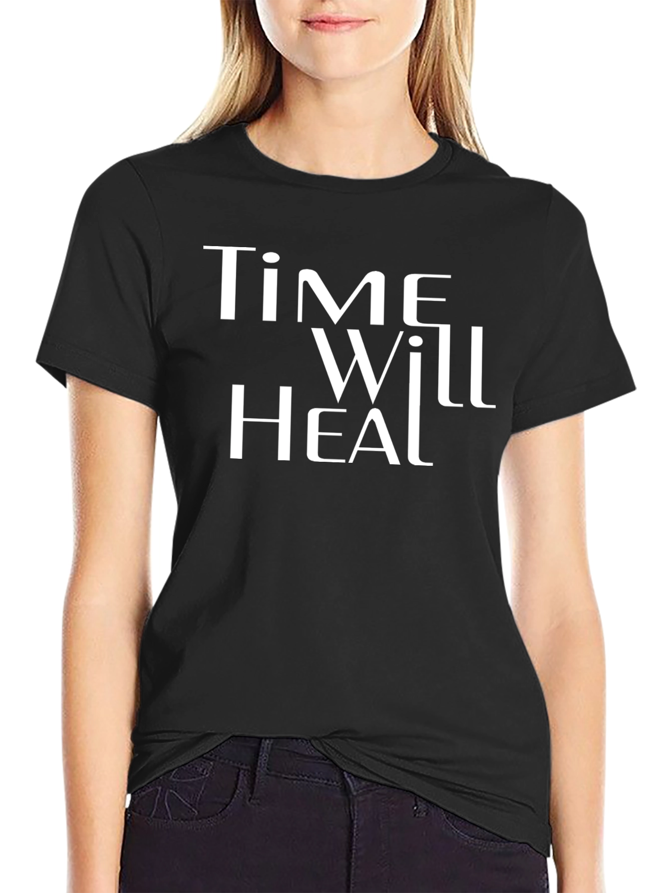 Time Will Heal Graphic Tee - Unisex Black T-Shirt