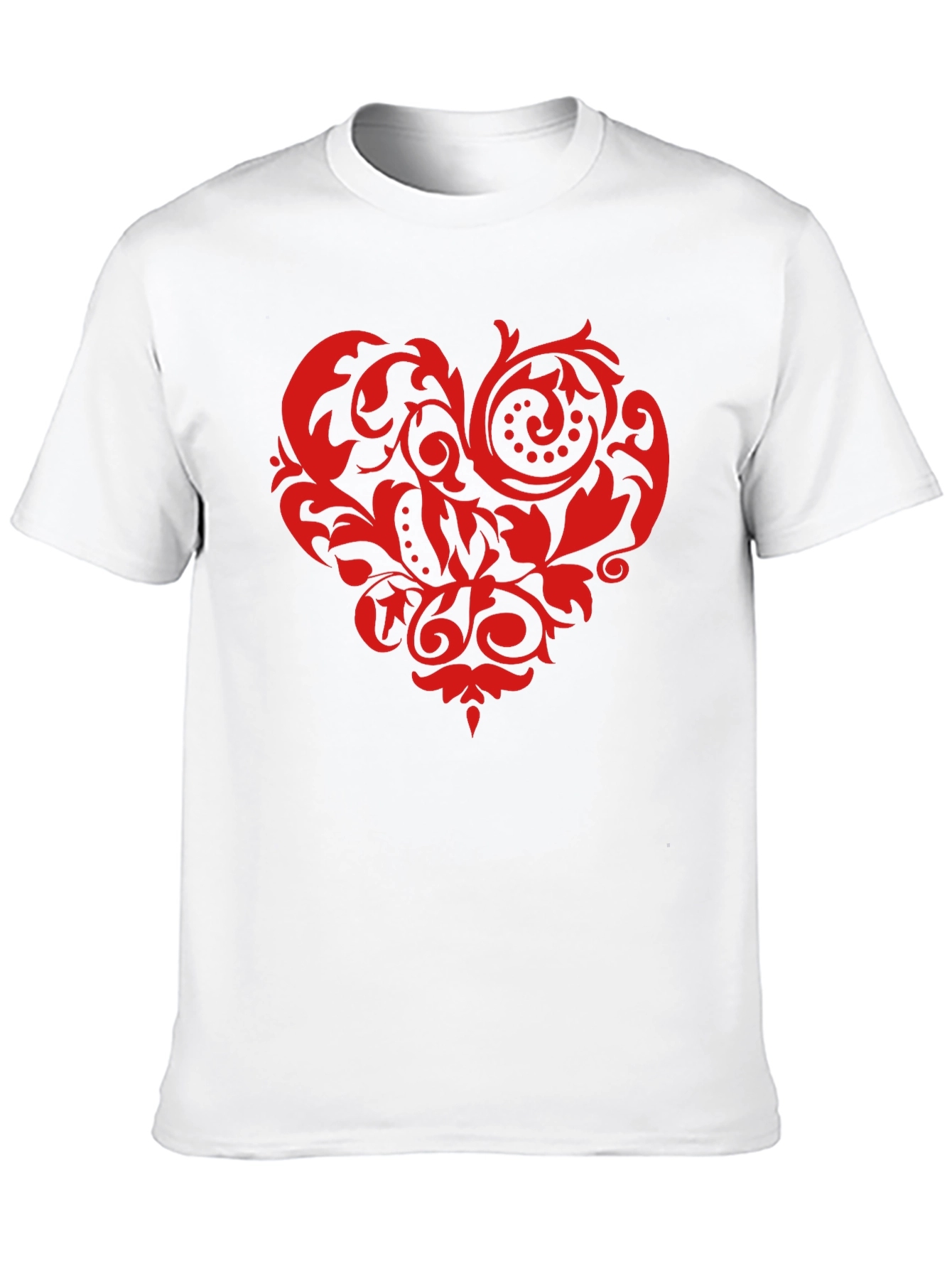 Stylish Black T-Shirt with Red Heart Design