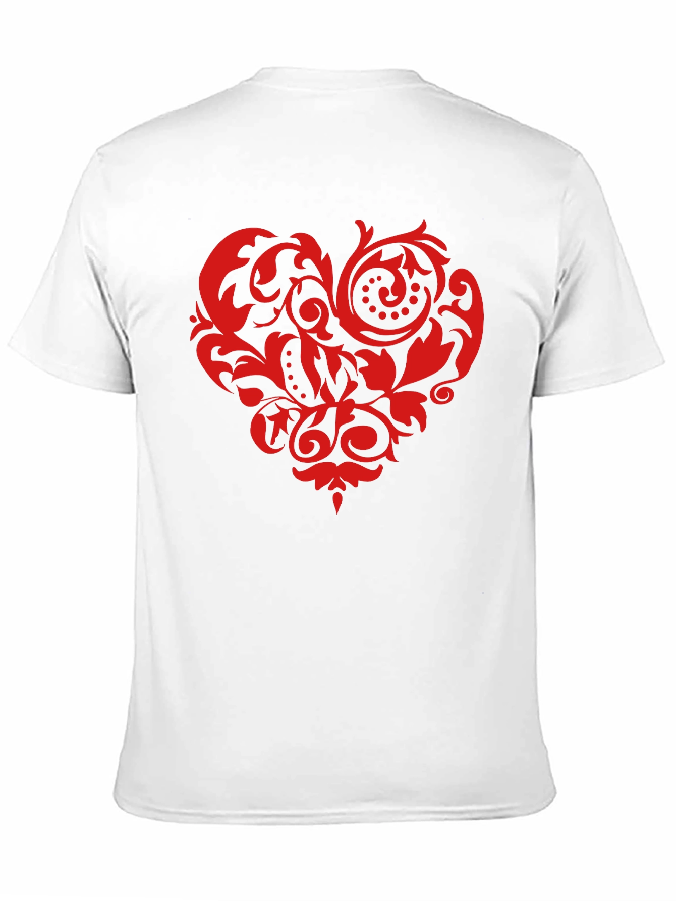 Stylish Black T-Shirt with Red Heart Design