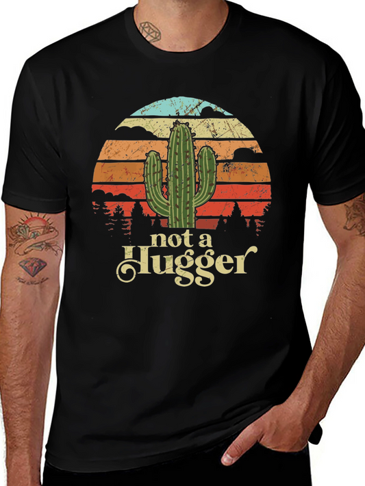 Not a Hugger Cactus Graphic T-Shirt