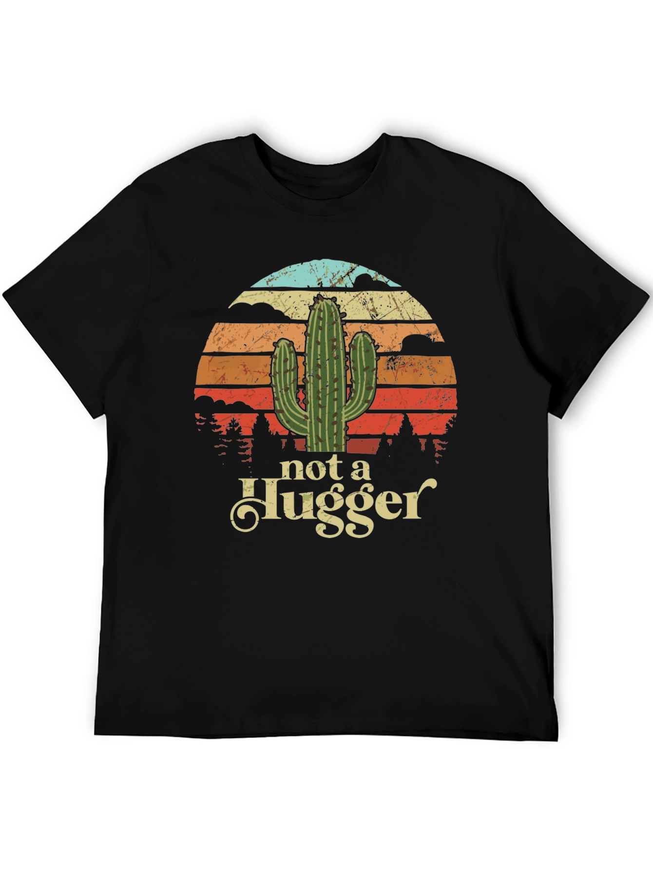 Not a Hugger Cactus Graphic T-Shirt